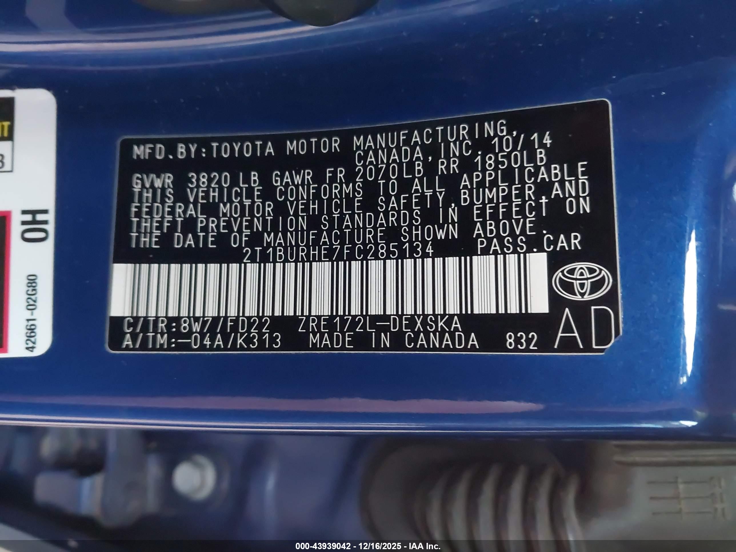 TOYOTA COROLLA image 9
