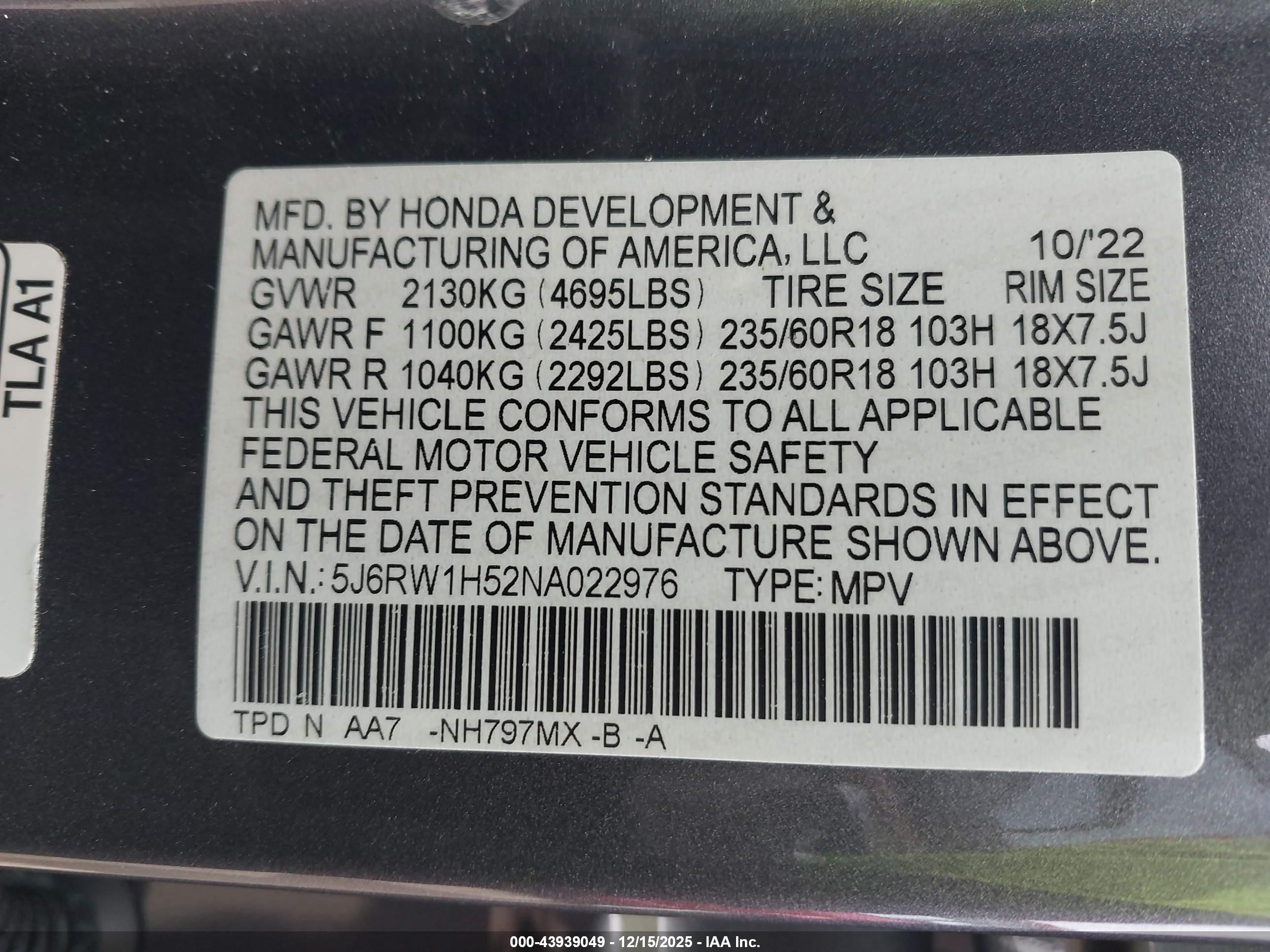 HONDA CR-V image 9