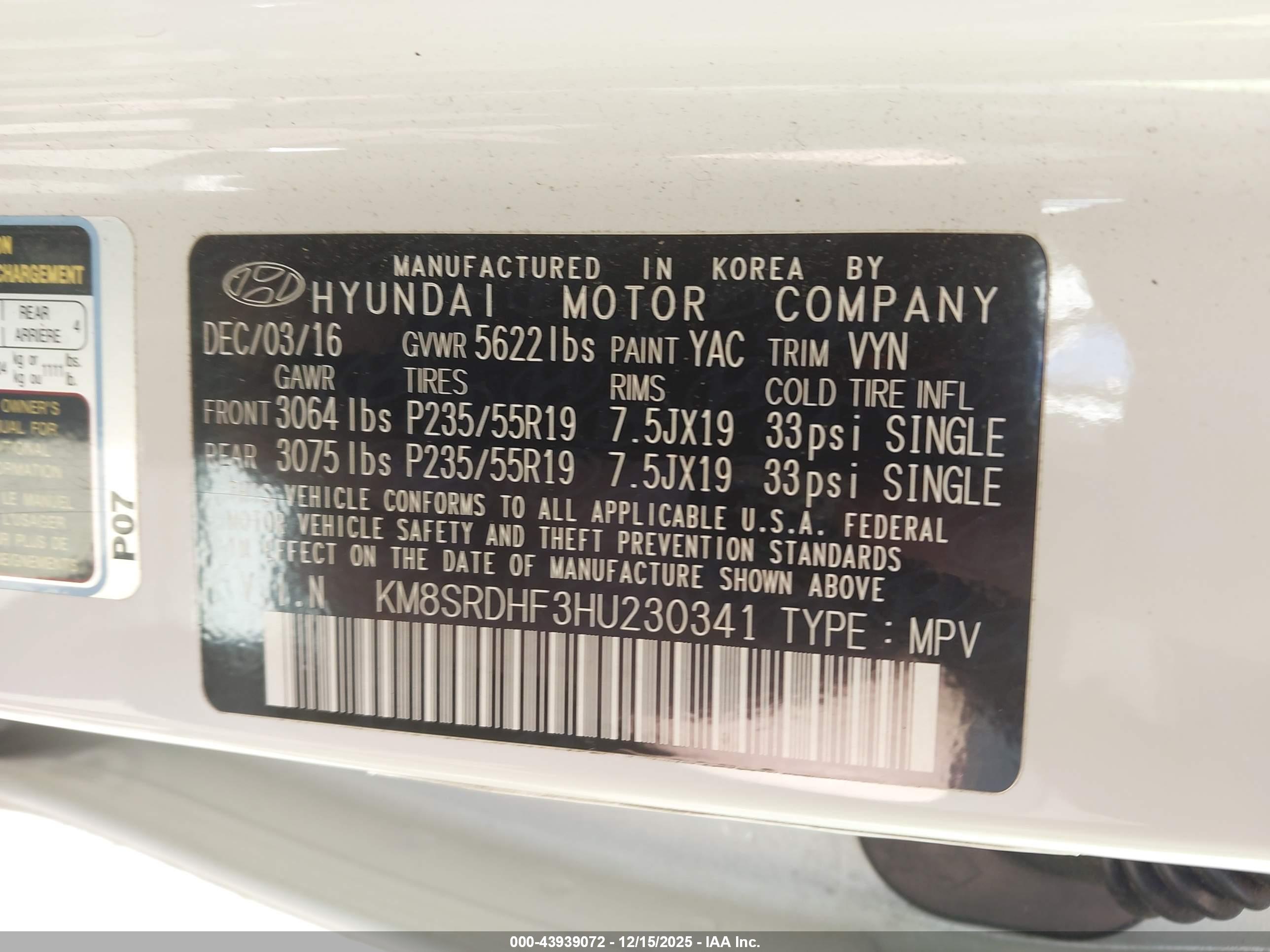 HYUNDAI SANTA image 9
