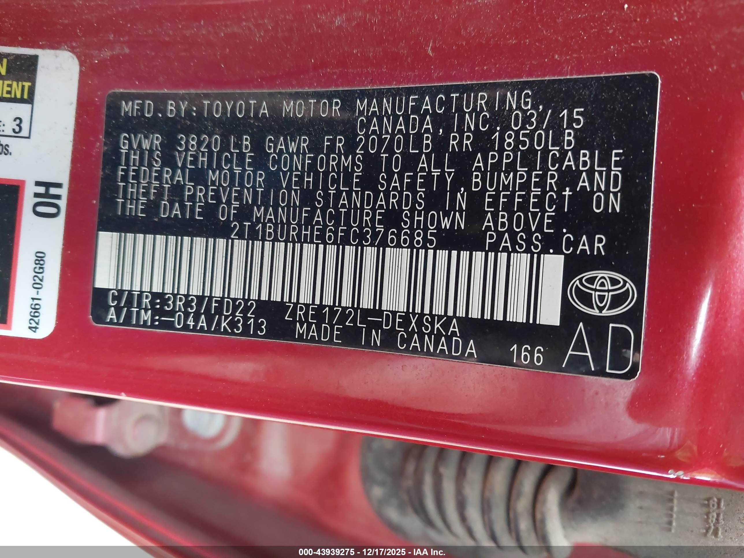 TOYOTA COROLLA image 9