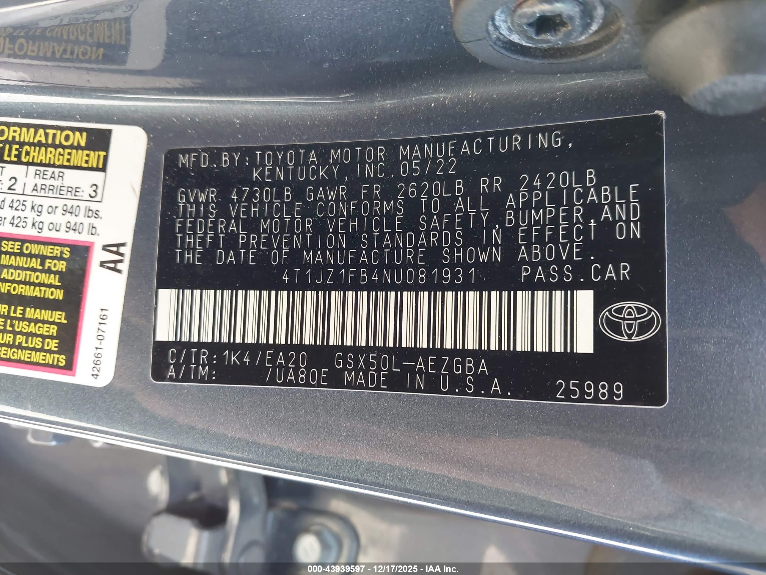 TOYOTA AVALON image 9