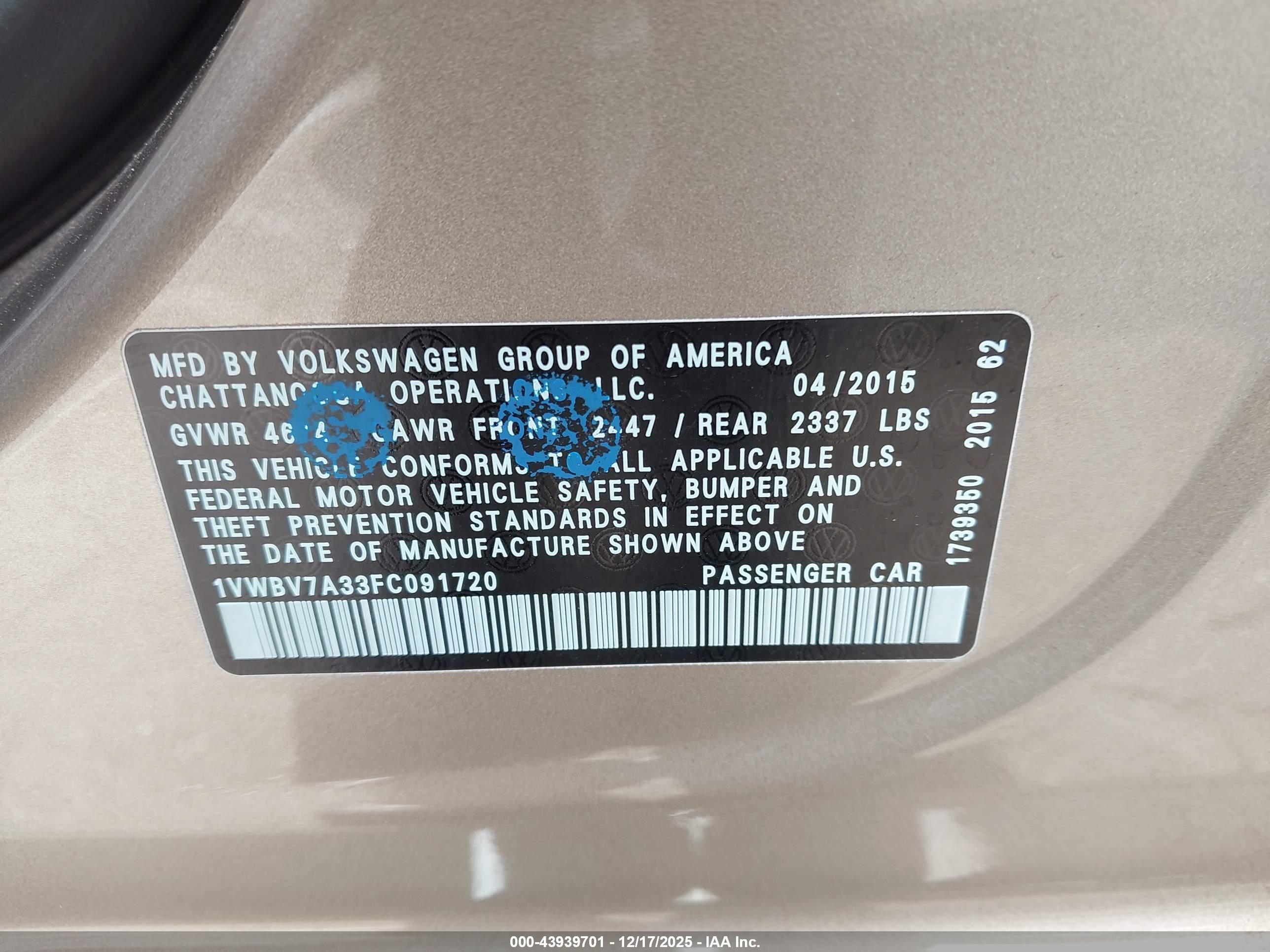 VOLKSWAGEN PASSAT image 9