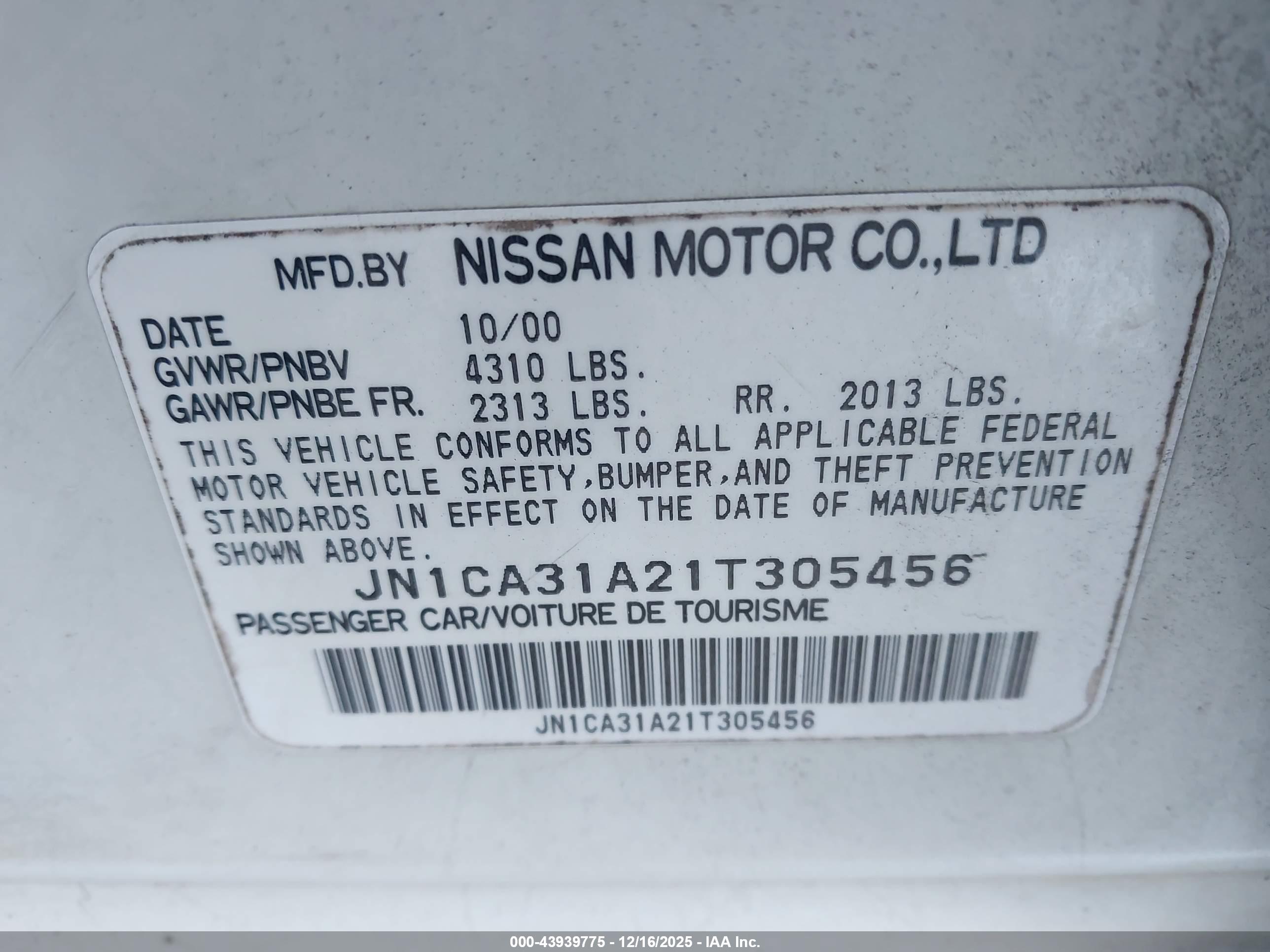 NISSAN MAXIMA image 9