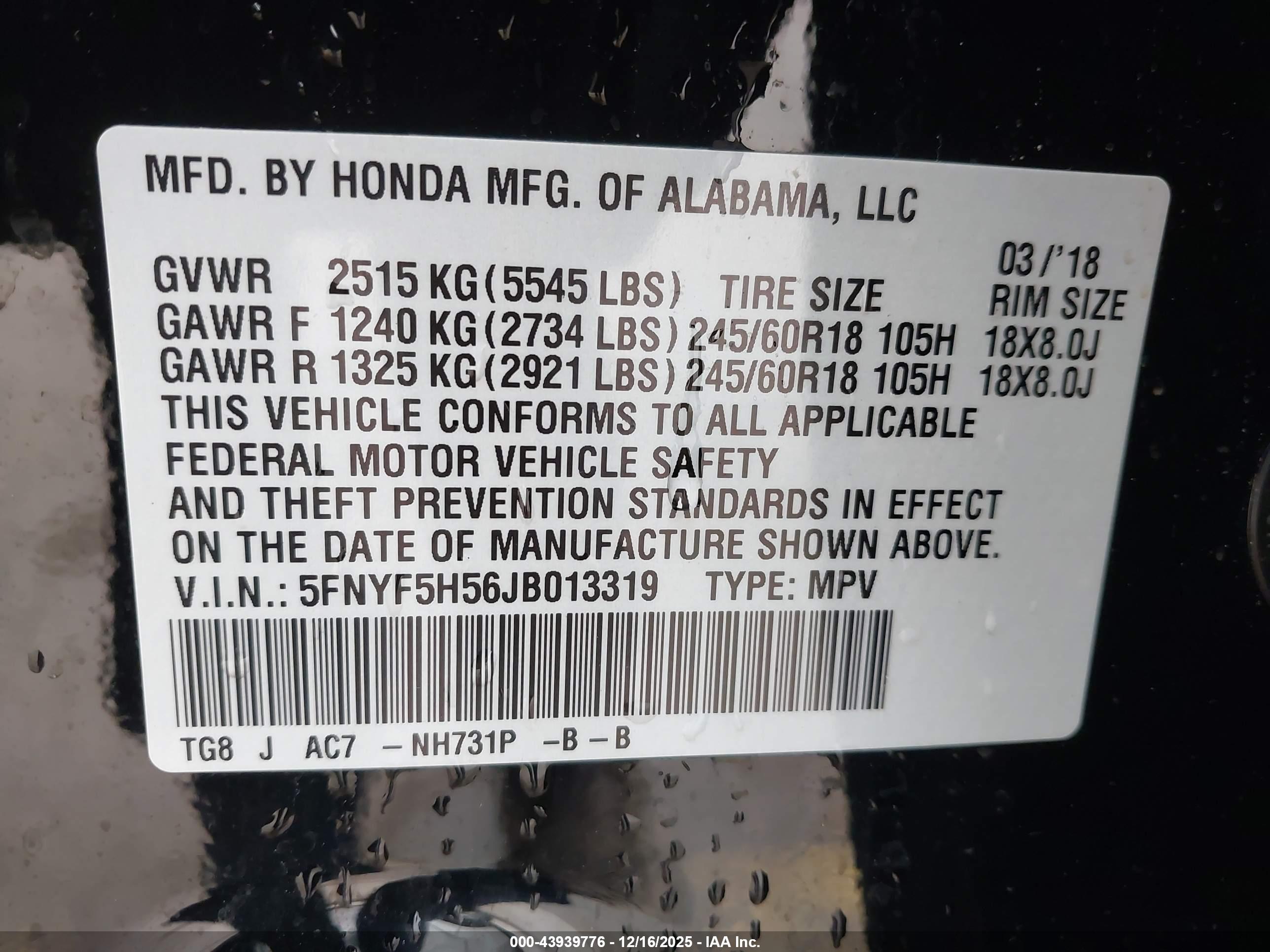 HONDA PILOT image 9