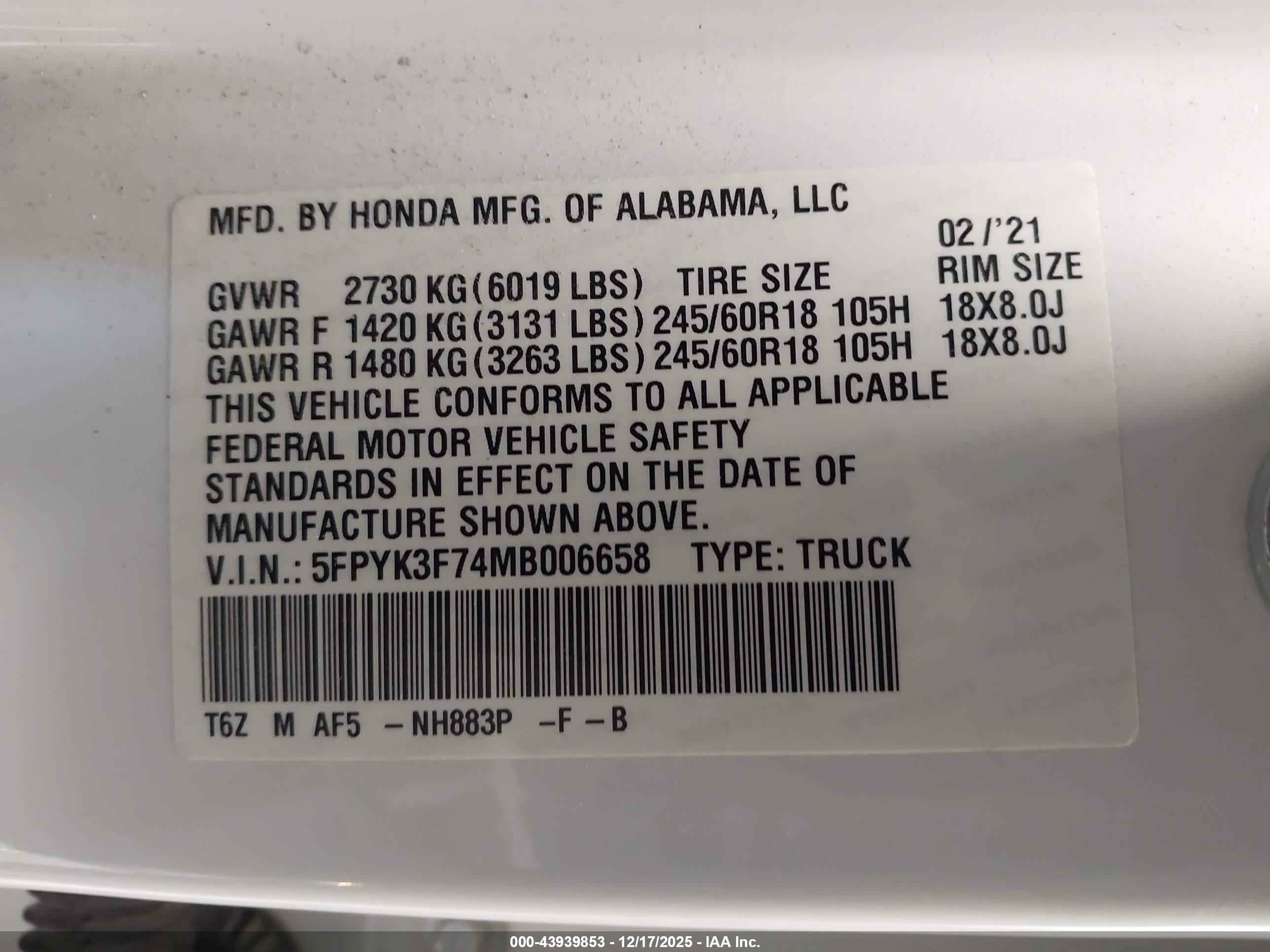 HONDA RIDGELINE image 9