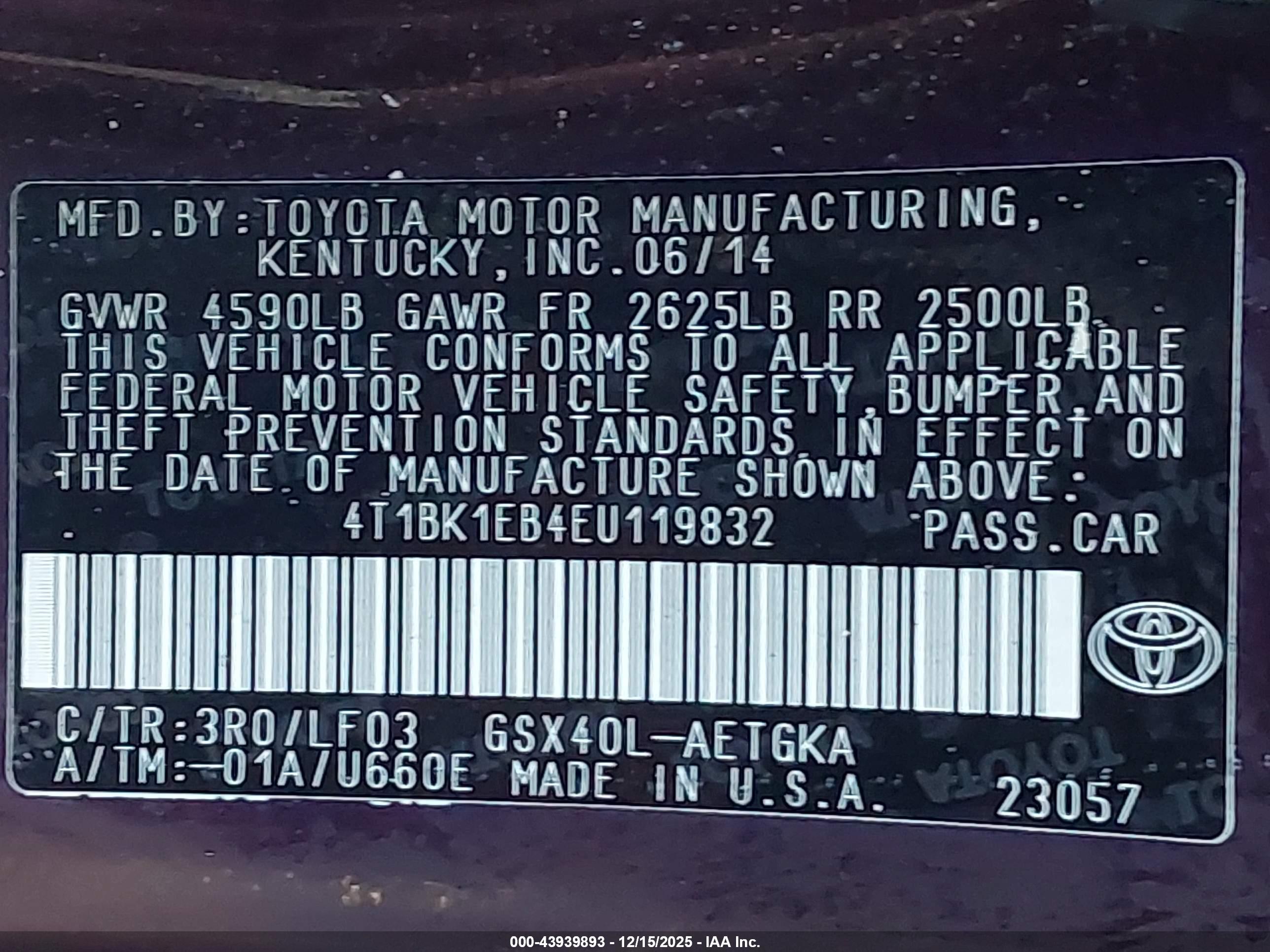 TOYOTA AVALON image 9
