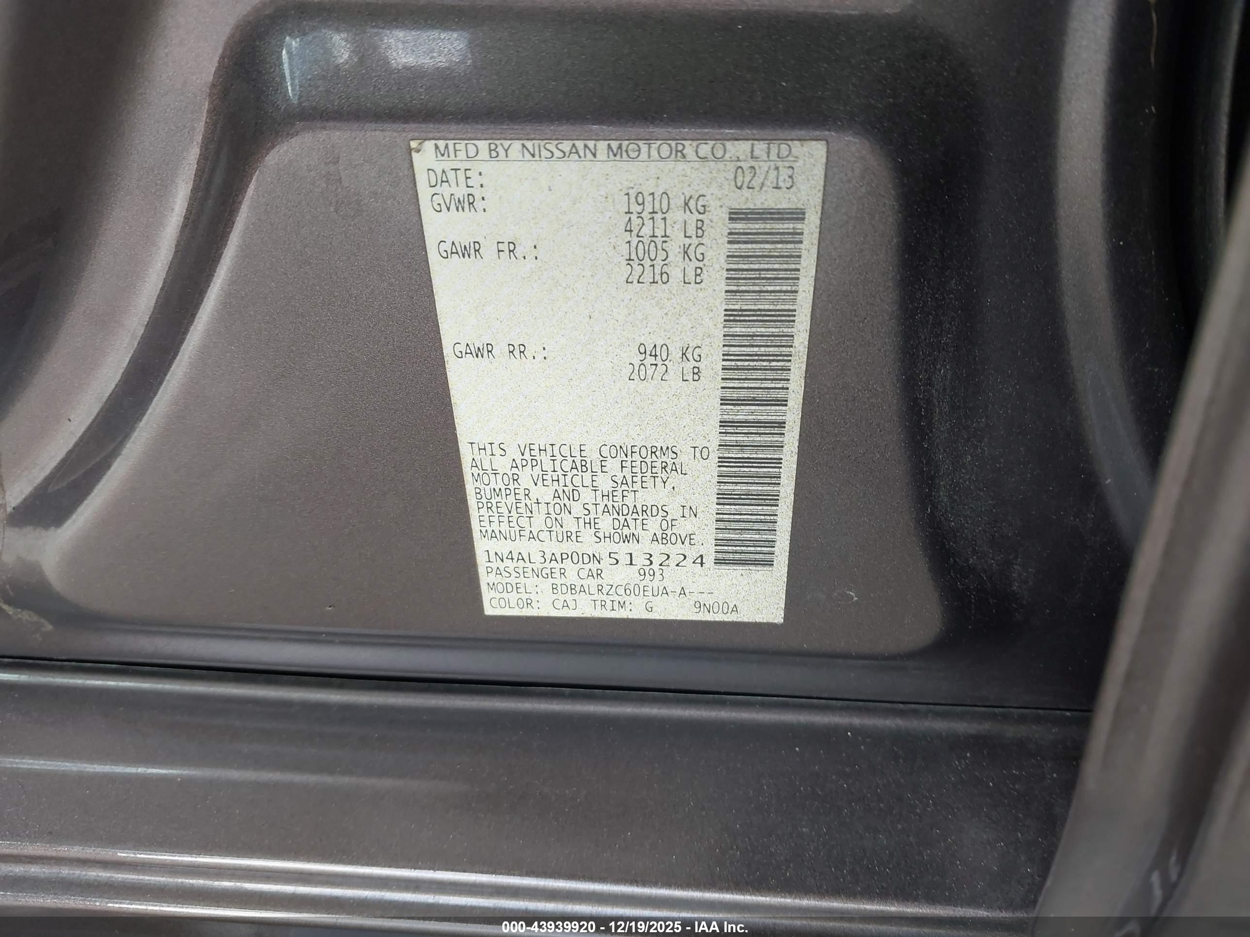 NISSAN ALTIMA image 9