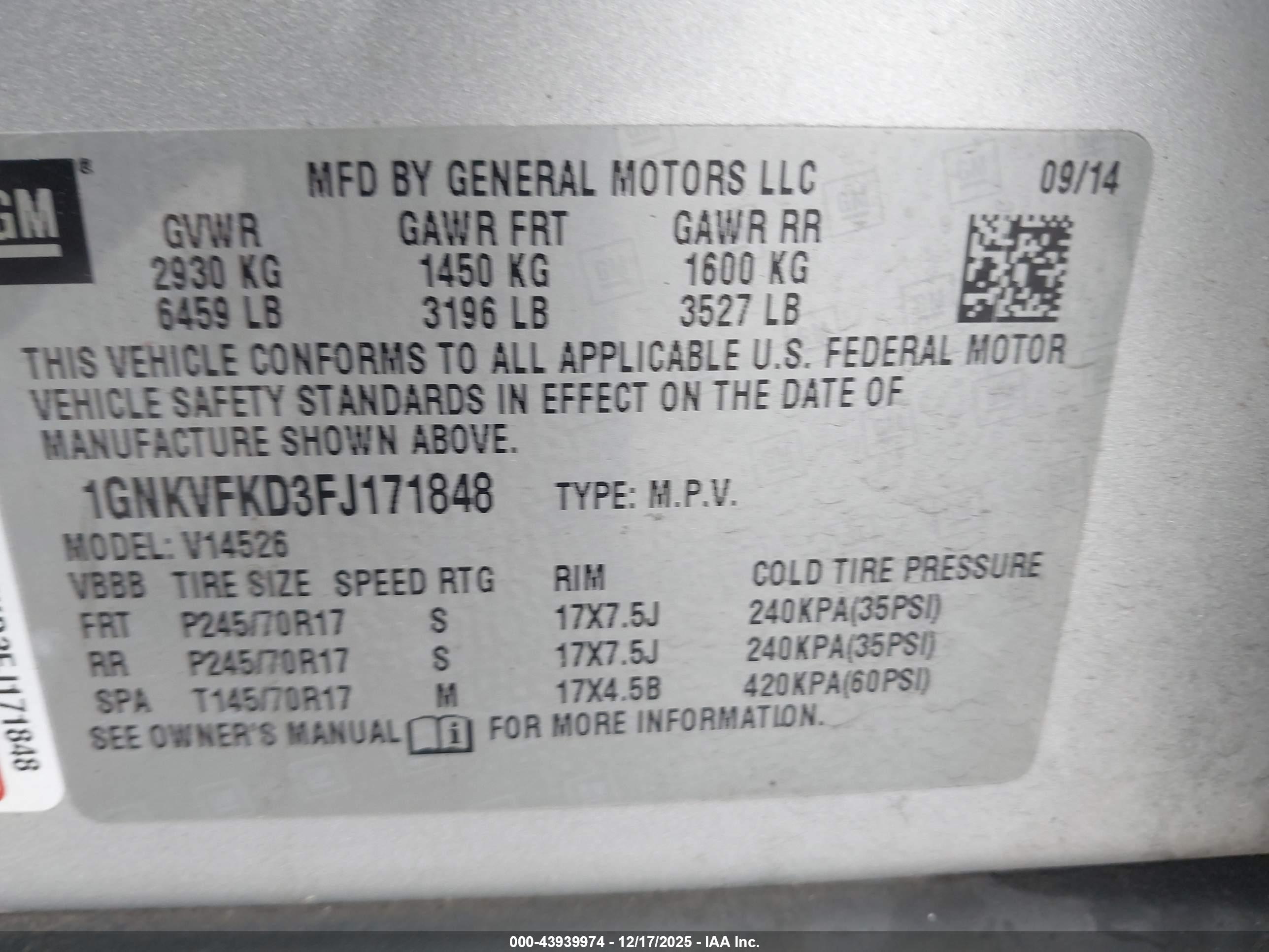 CHEVROLET TRAVERSE image 9