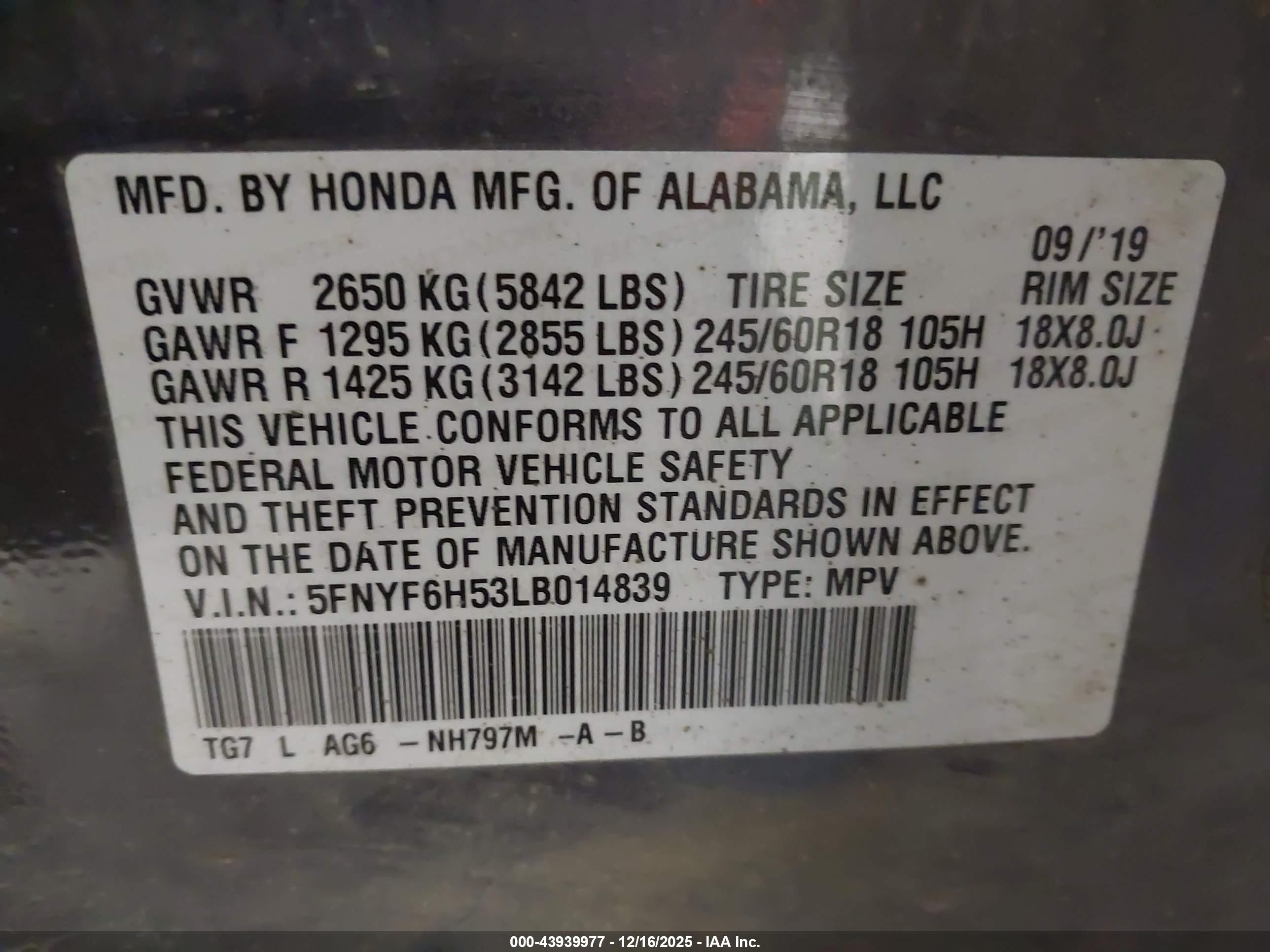 HONDA PILOT image 9