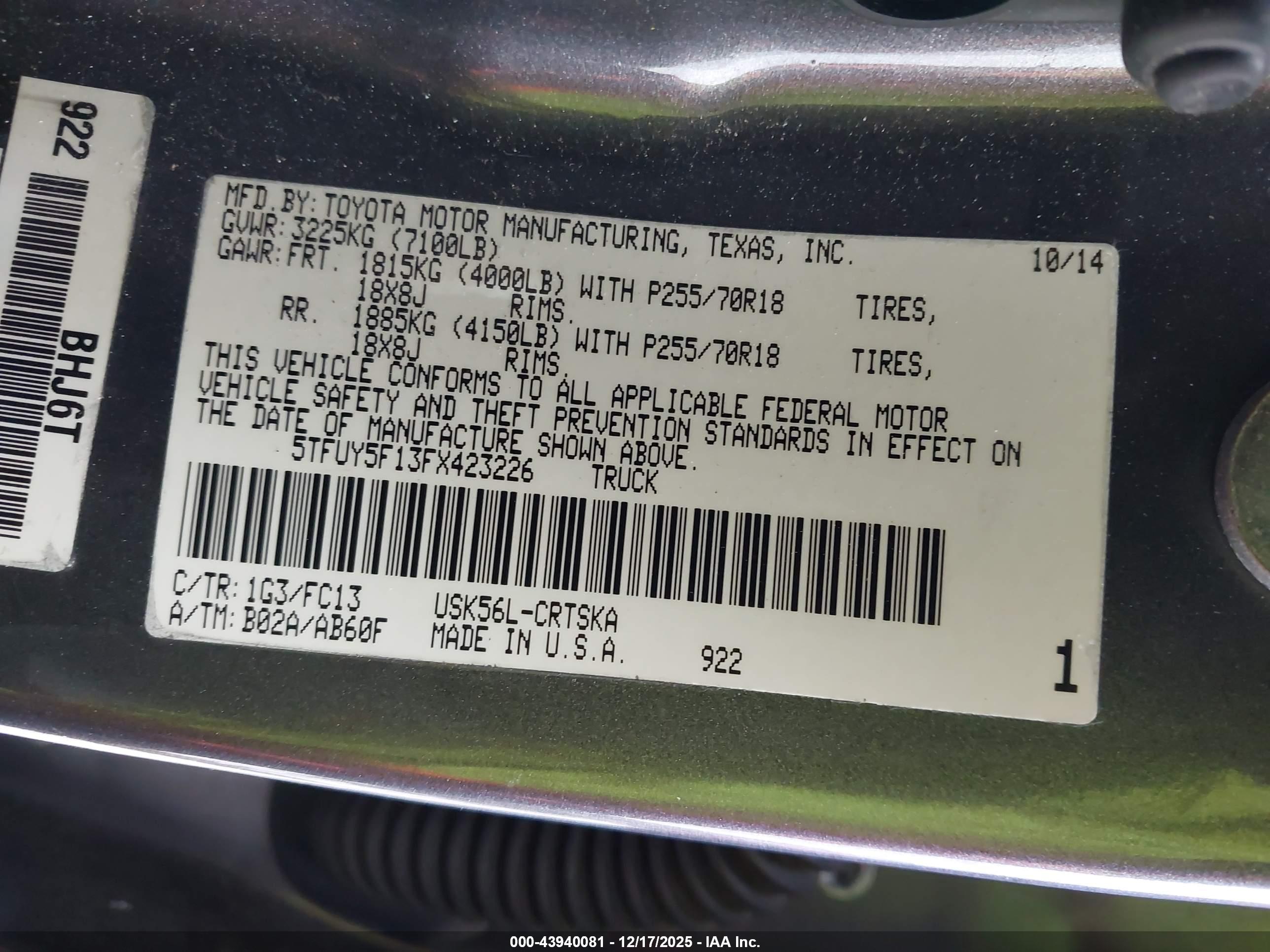 TOYOTA TUNDRA image 9