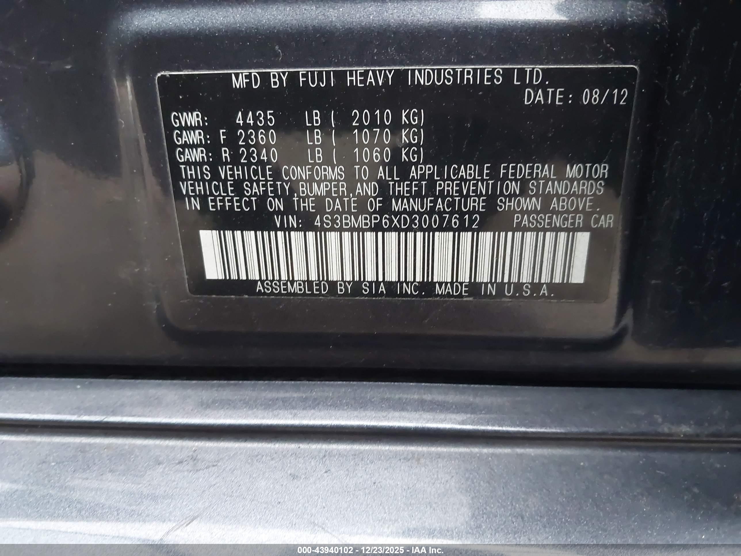SUBARU LEGACY image 9