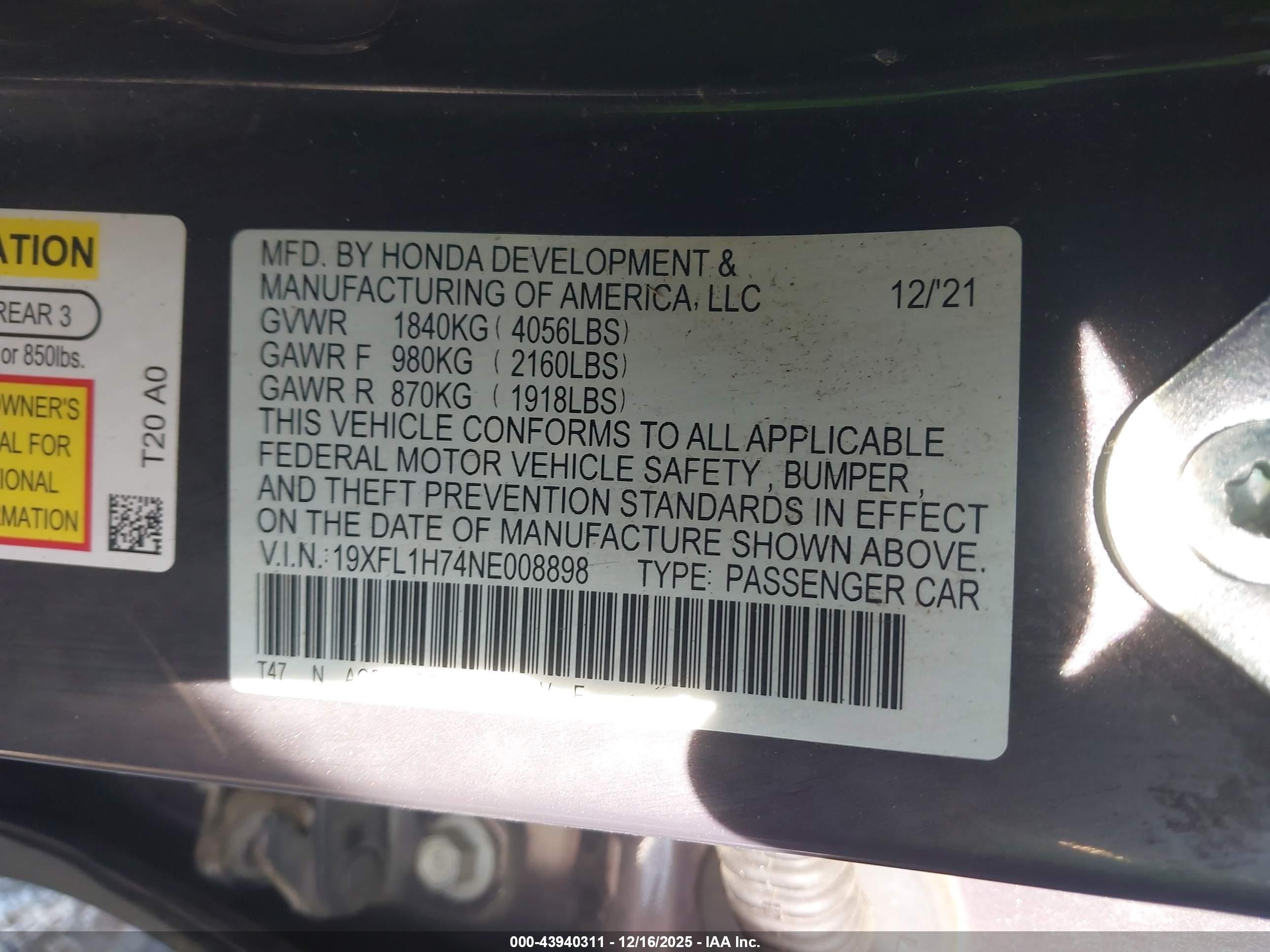 HONDA CIVIC image 9