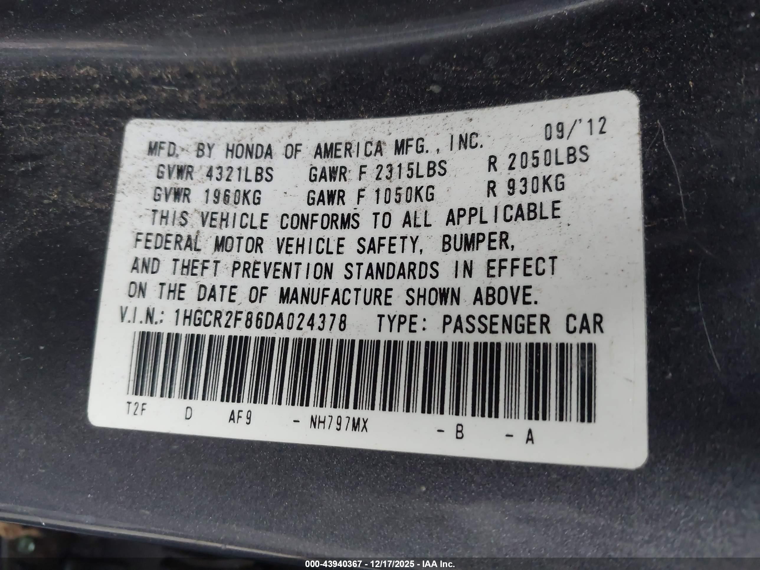 HONDA ACCORD image 9