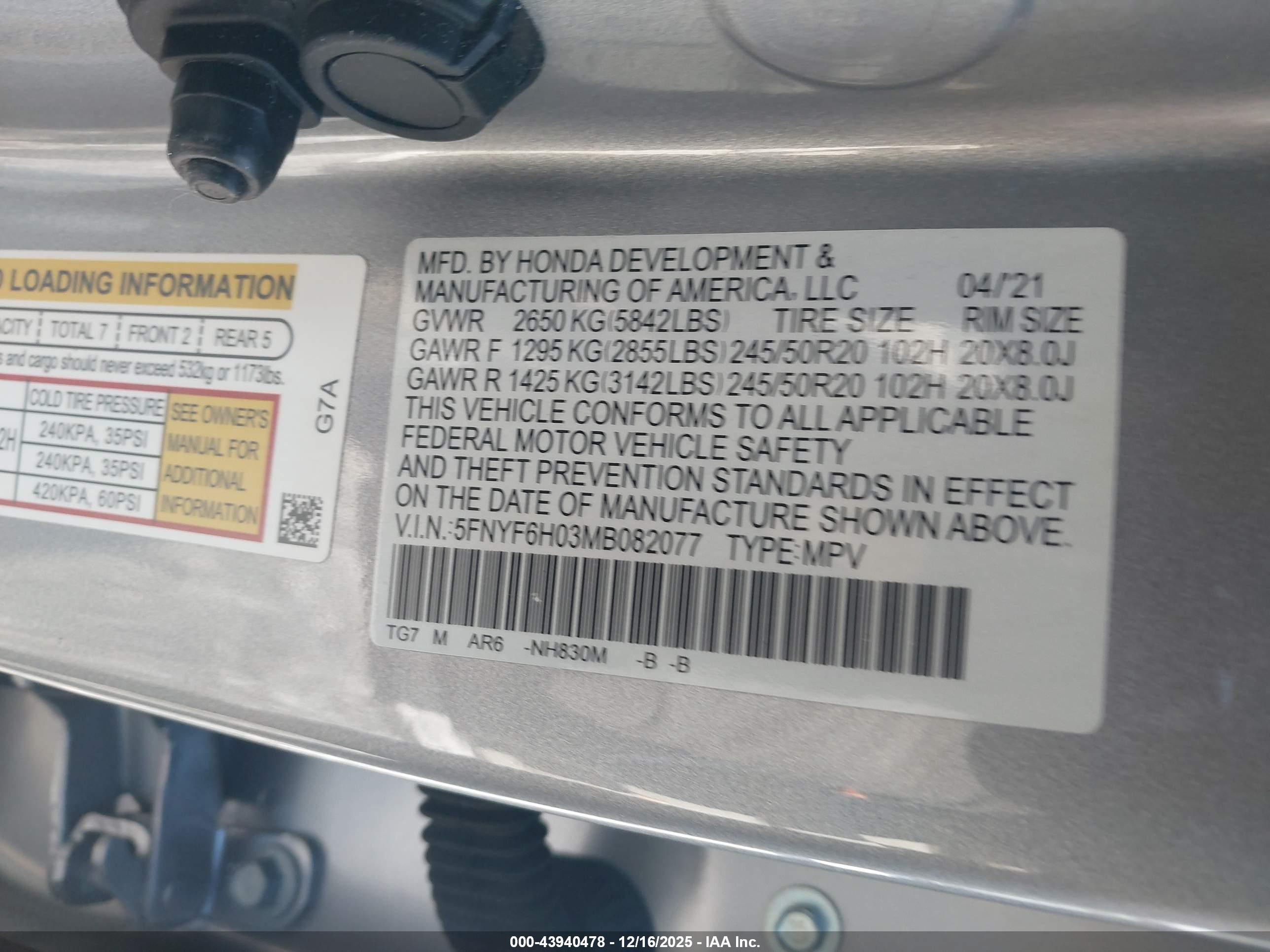 HONDA PILOT image 9