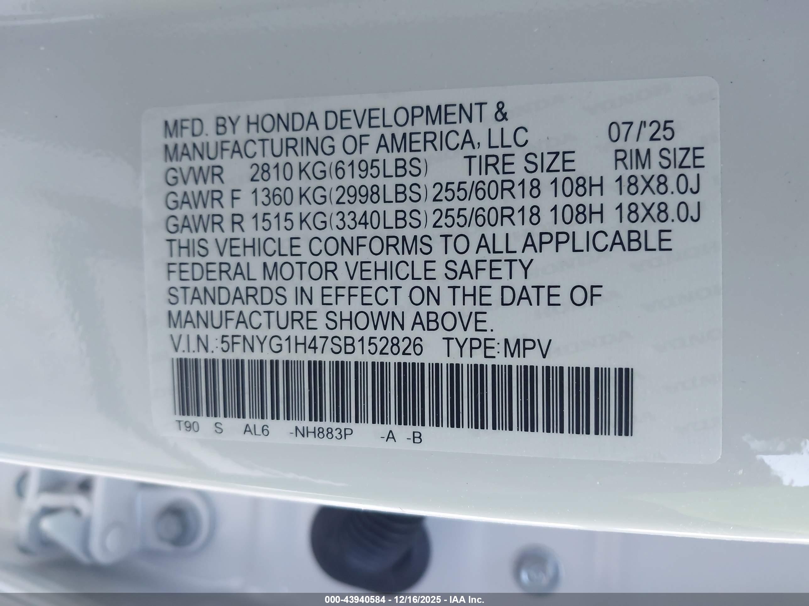 HONDA PILOT image 9