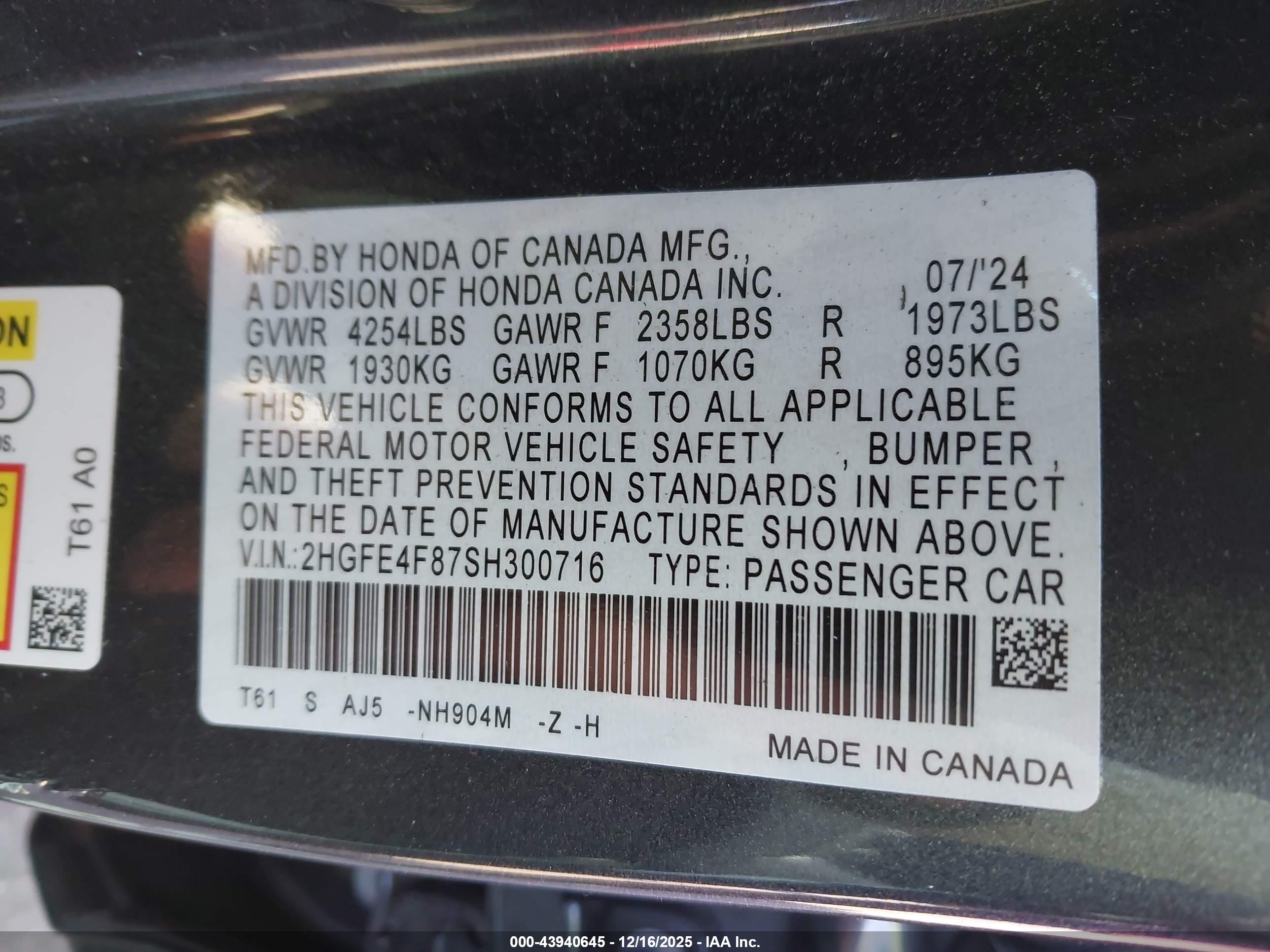 HONDA CIVIC image 9