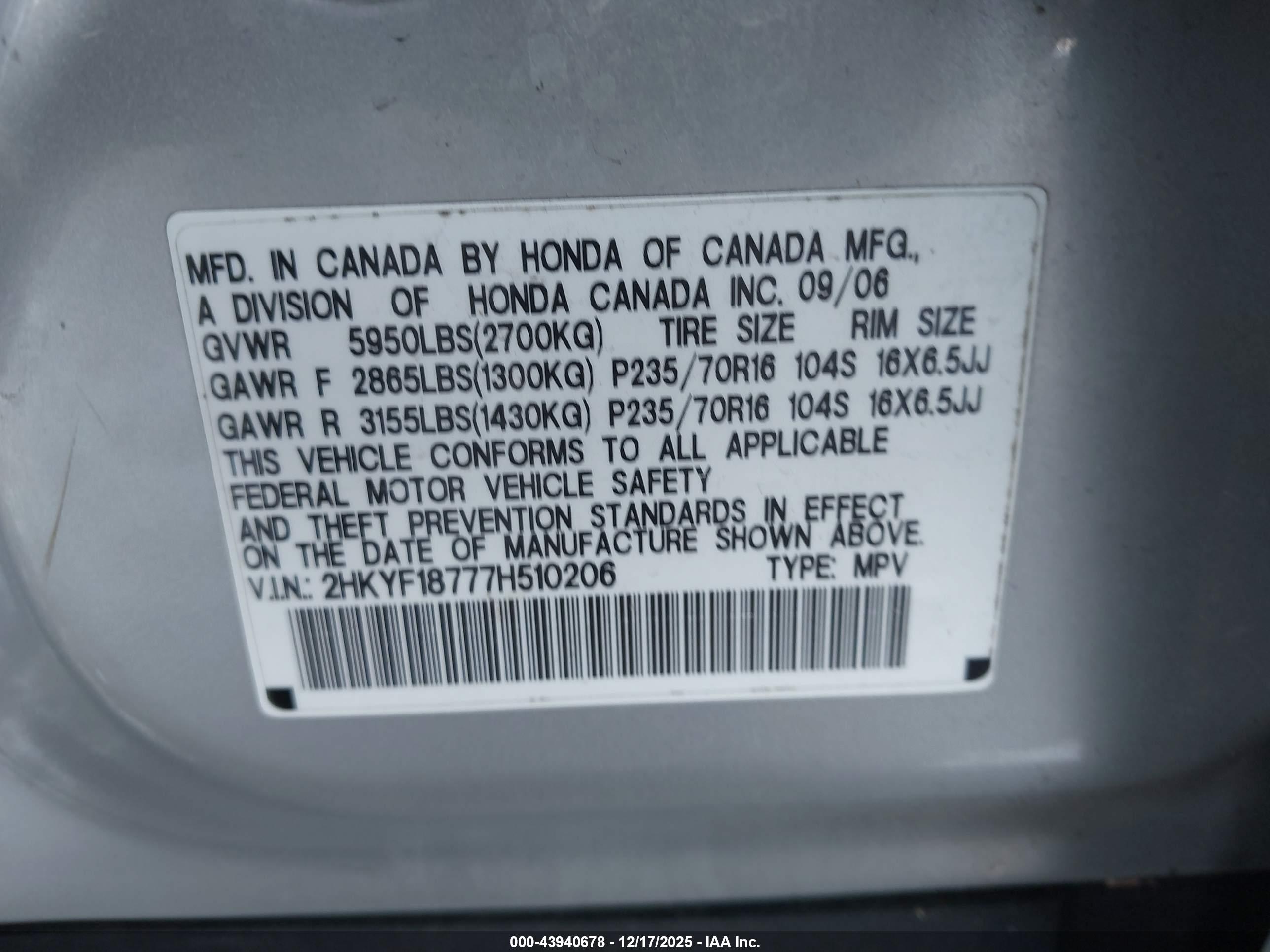 HONDA PILOT image 9