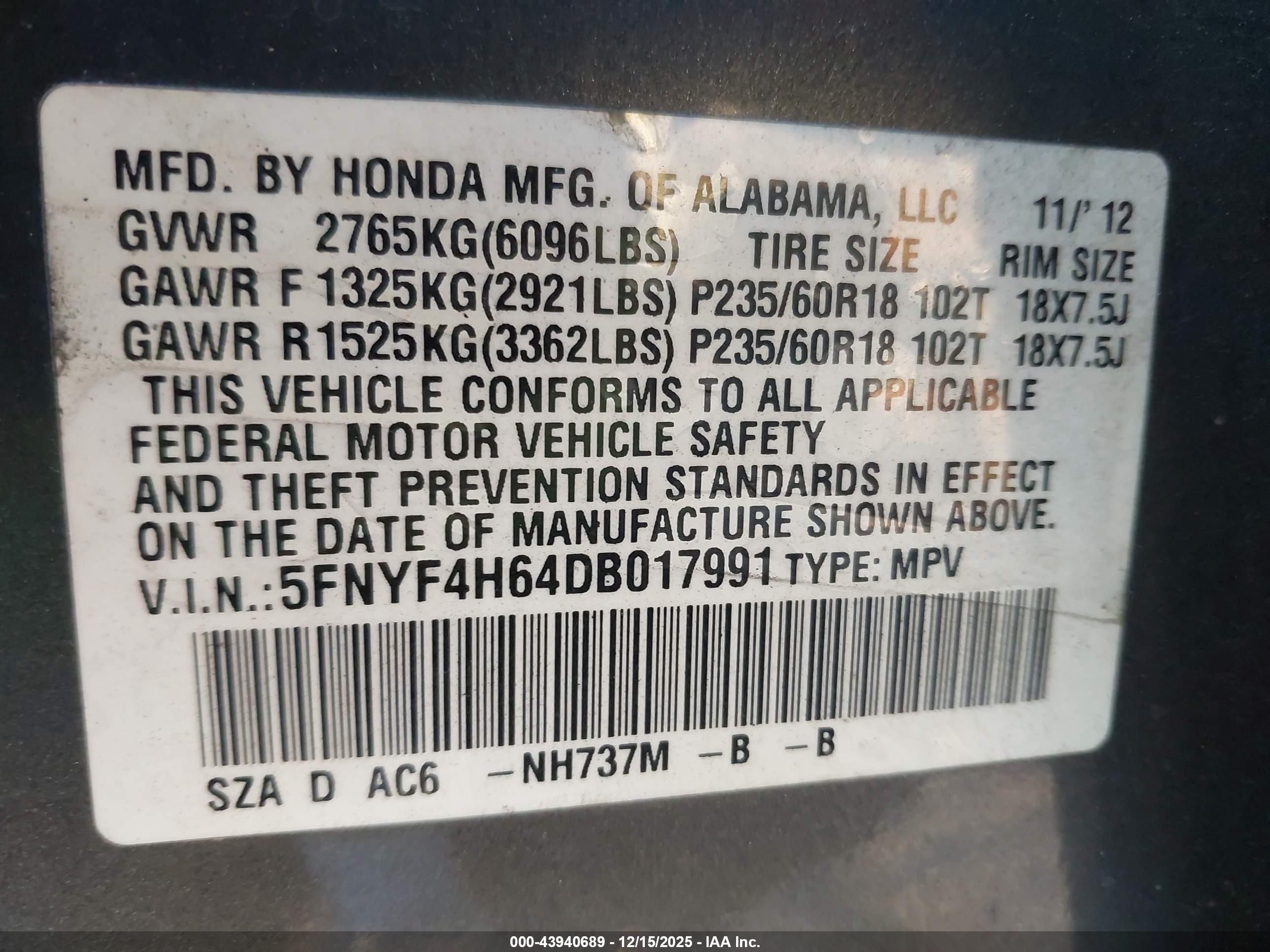 HONDA PILOT image 9