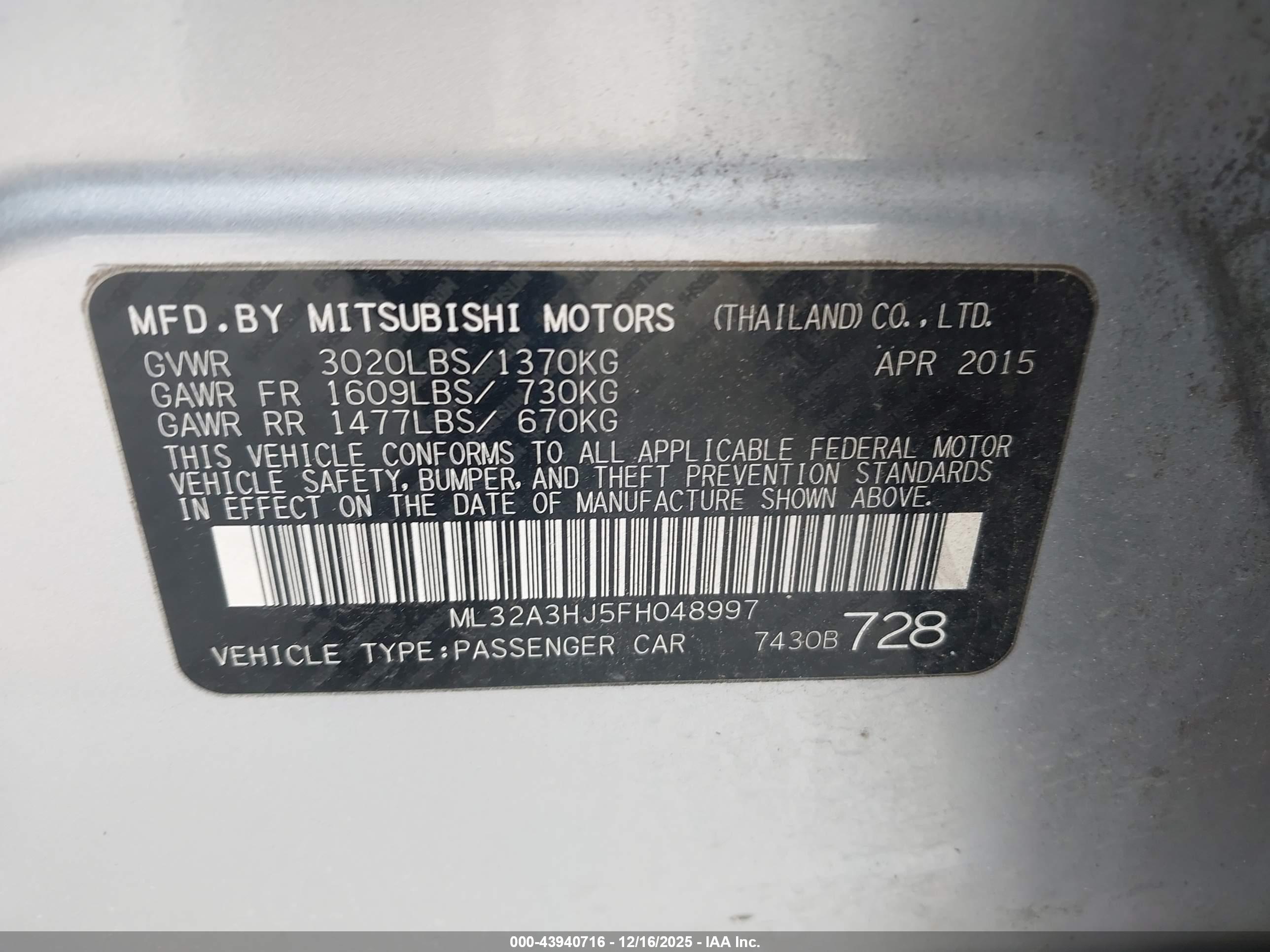 MITSUBISHI MIRAGE image 9