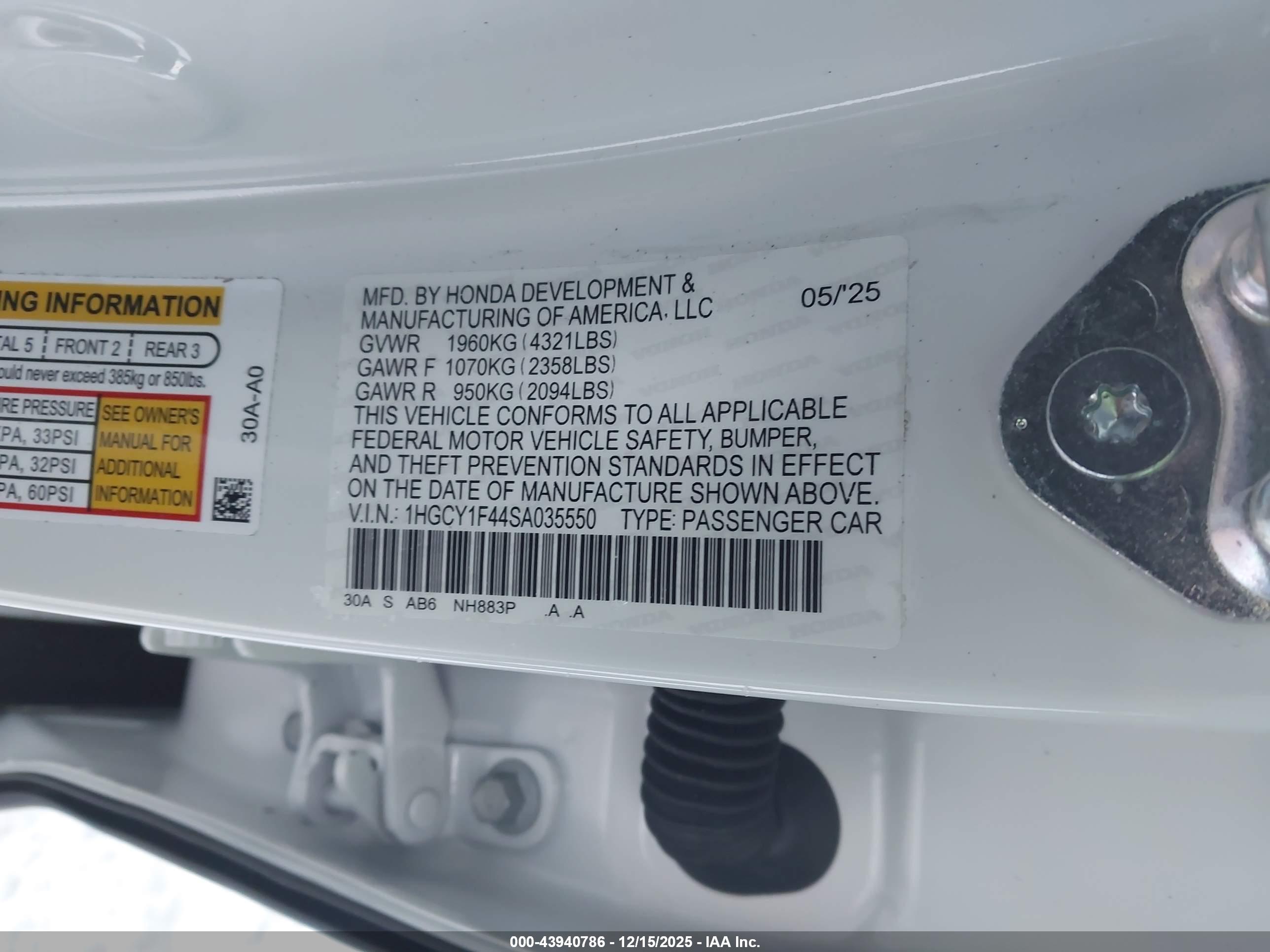 HONDA ACCORD image 9