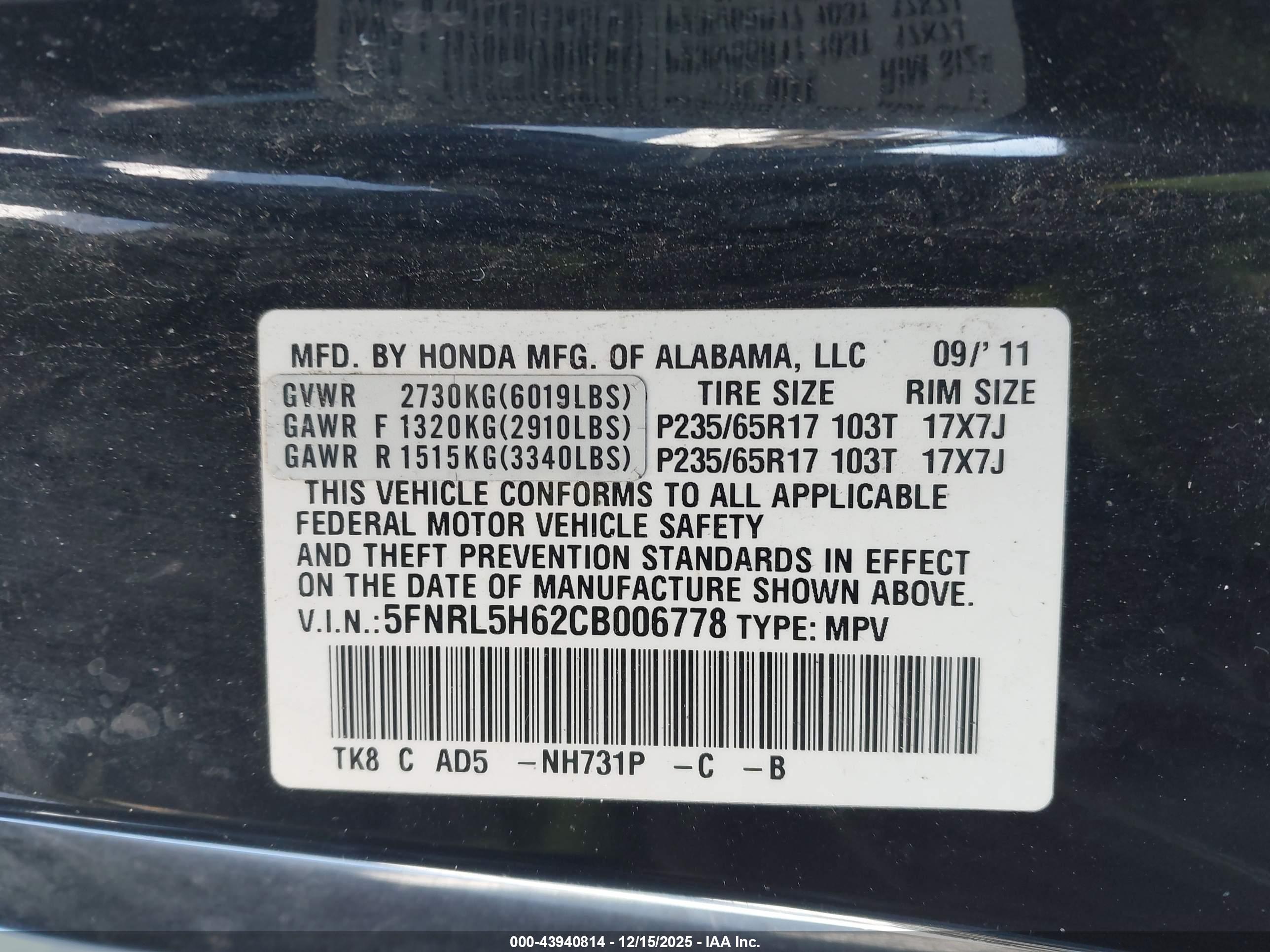 HONDA ODYSSEY image 9