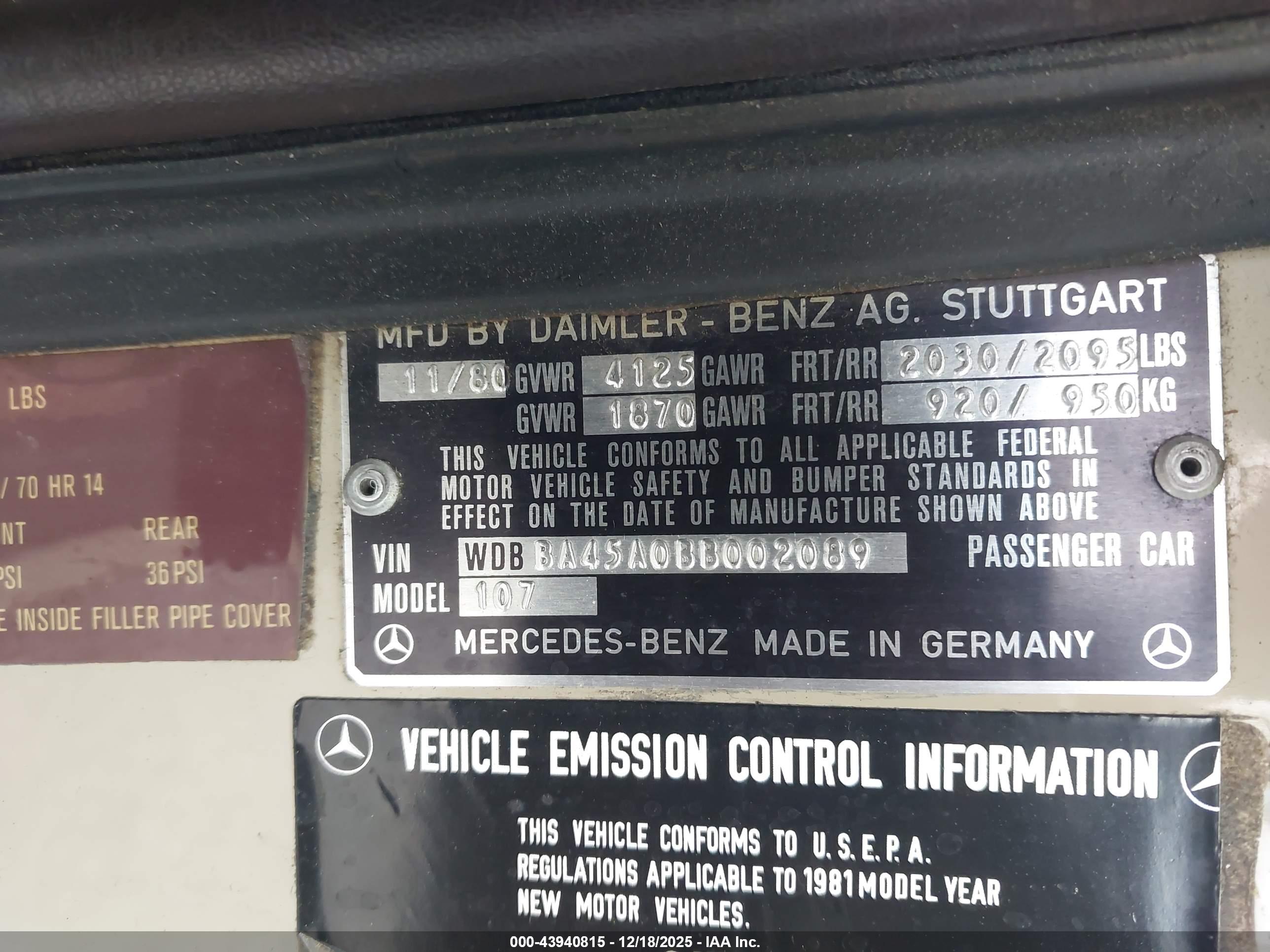 MERCEDES-BENZ 380 image 9