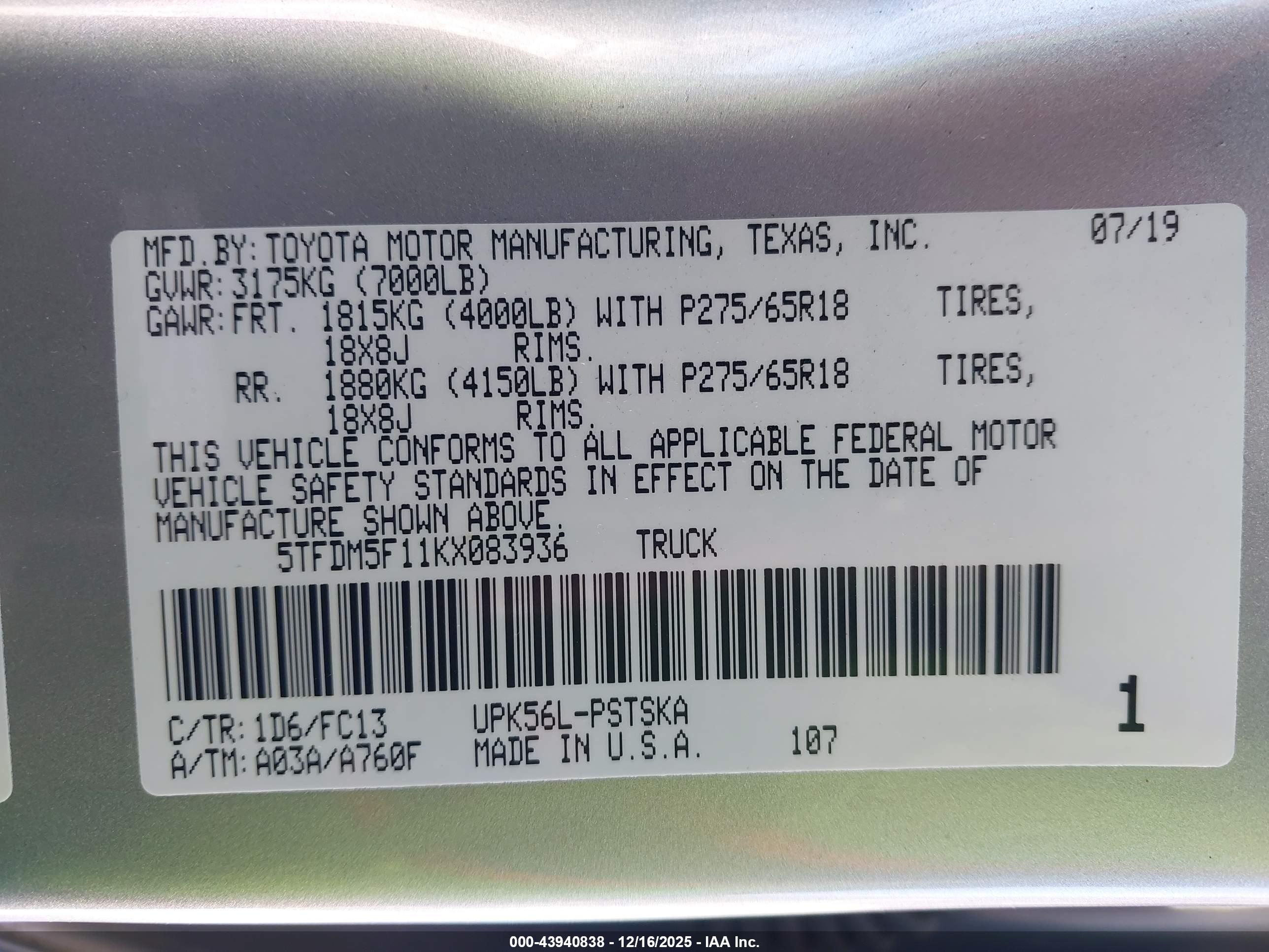 TOYOTA TUNDRA image 9