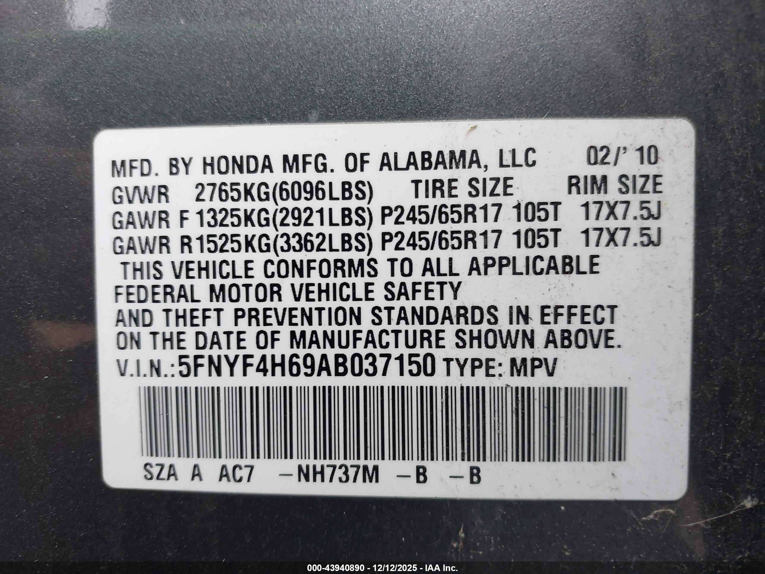 HONDA PILOT image 9