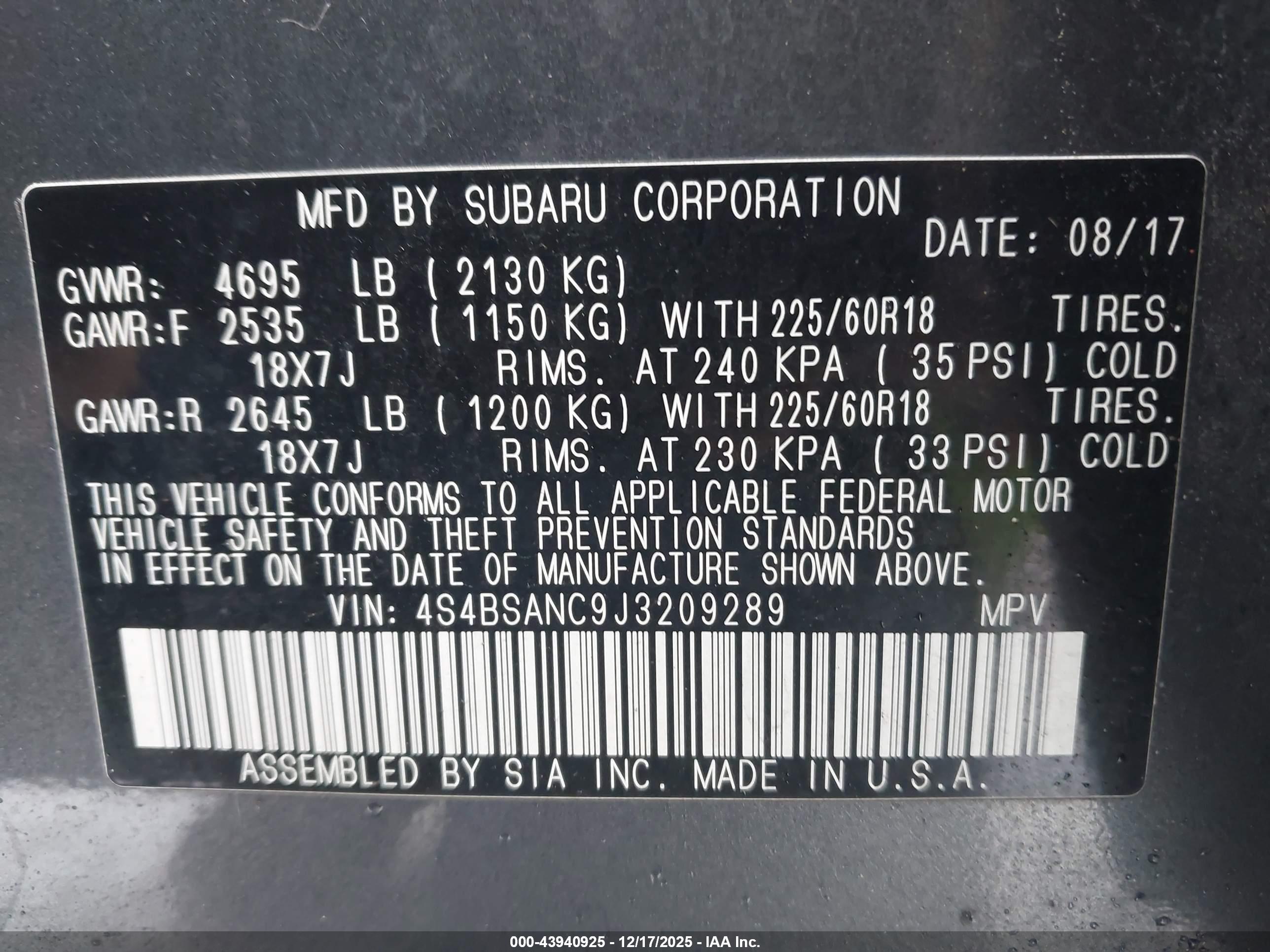 SUBARU OUTBACK image 9