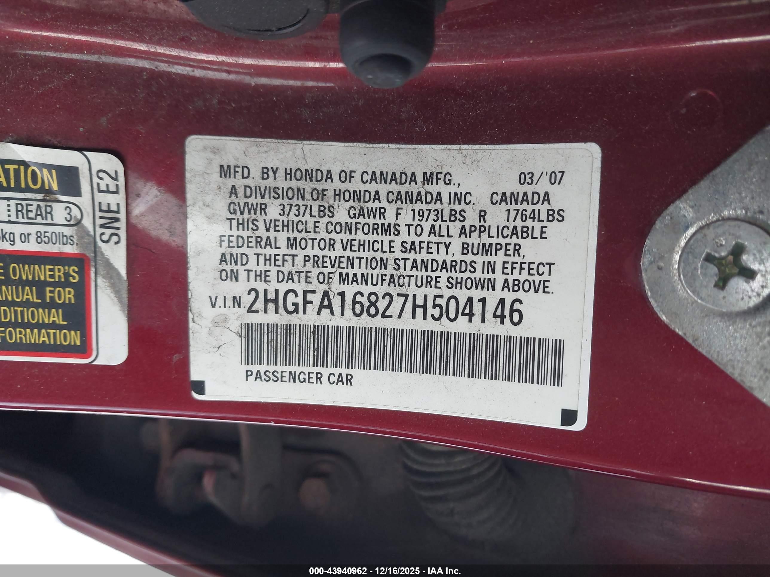 HONDA CIVIC image 9