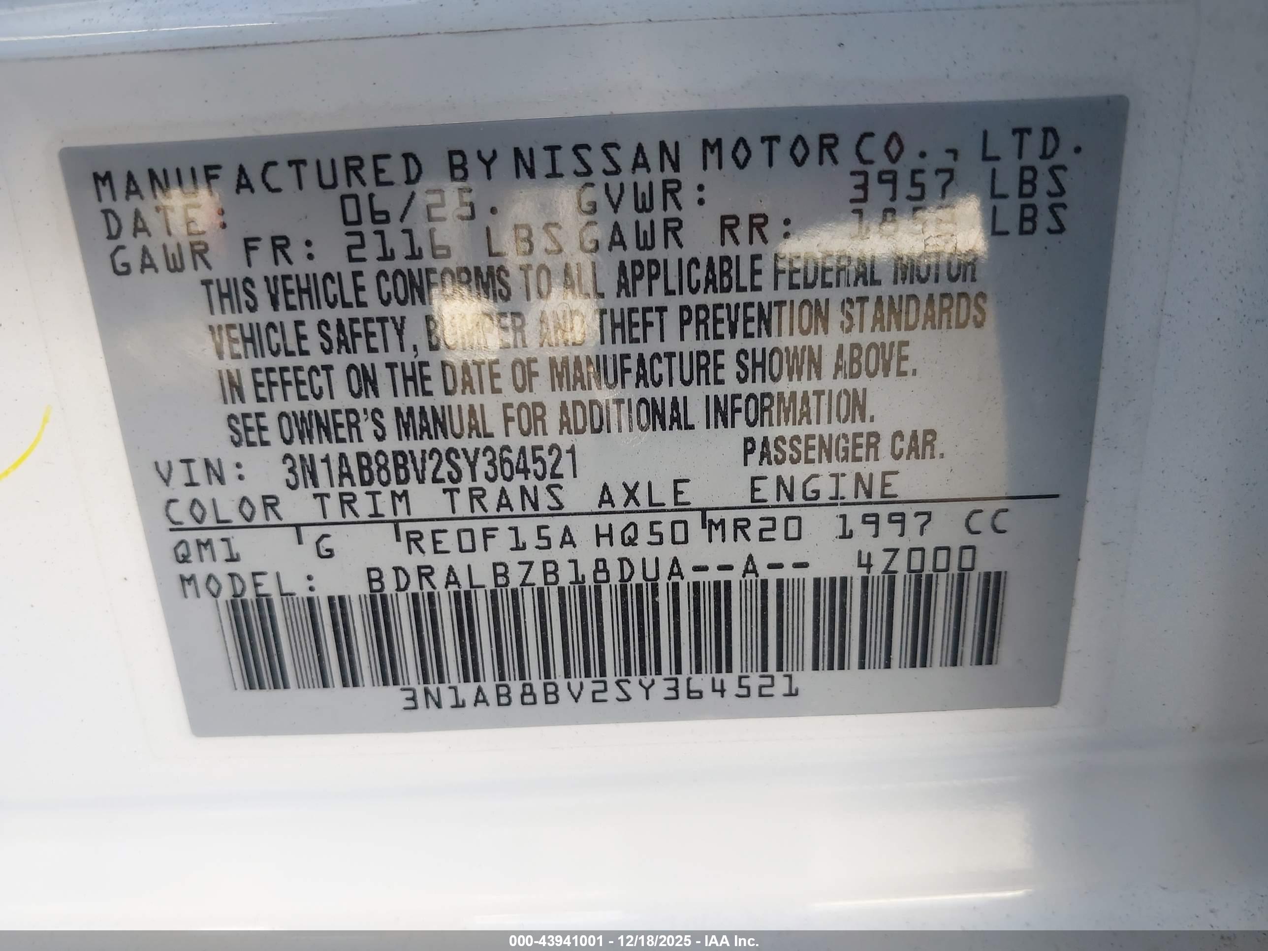 NISSAN SENTRA image 9