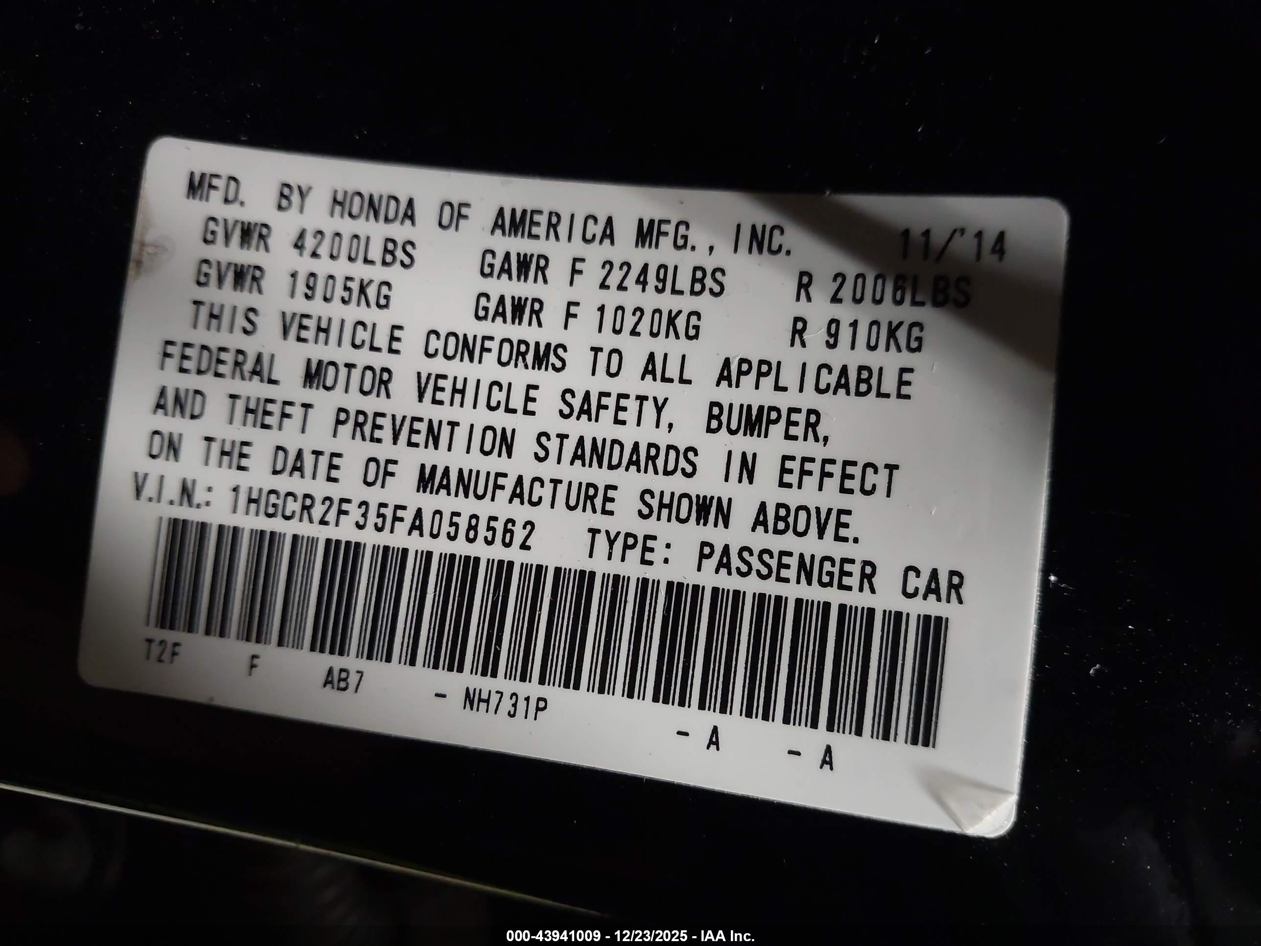 HONDA ACCORD image 9