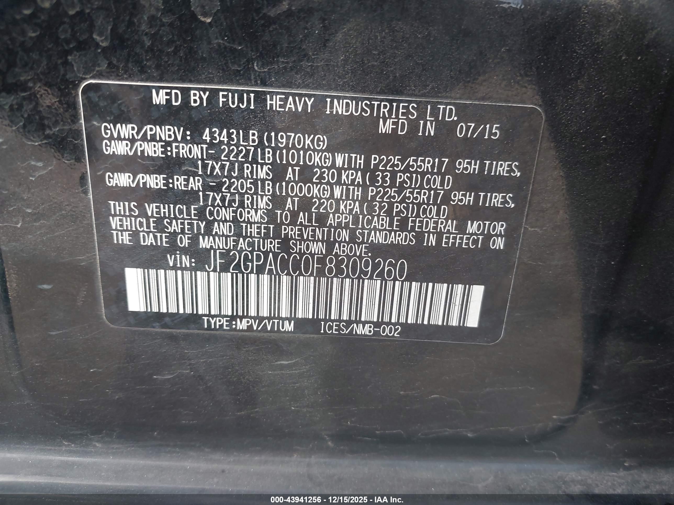 SUBARU XV image 9