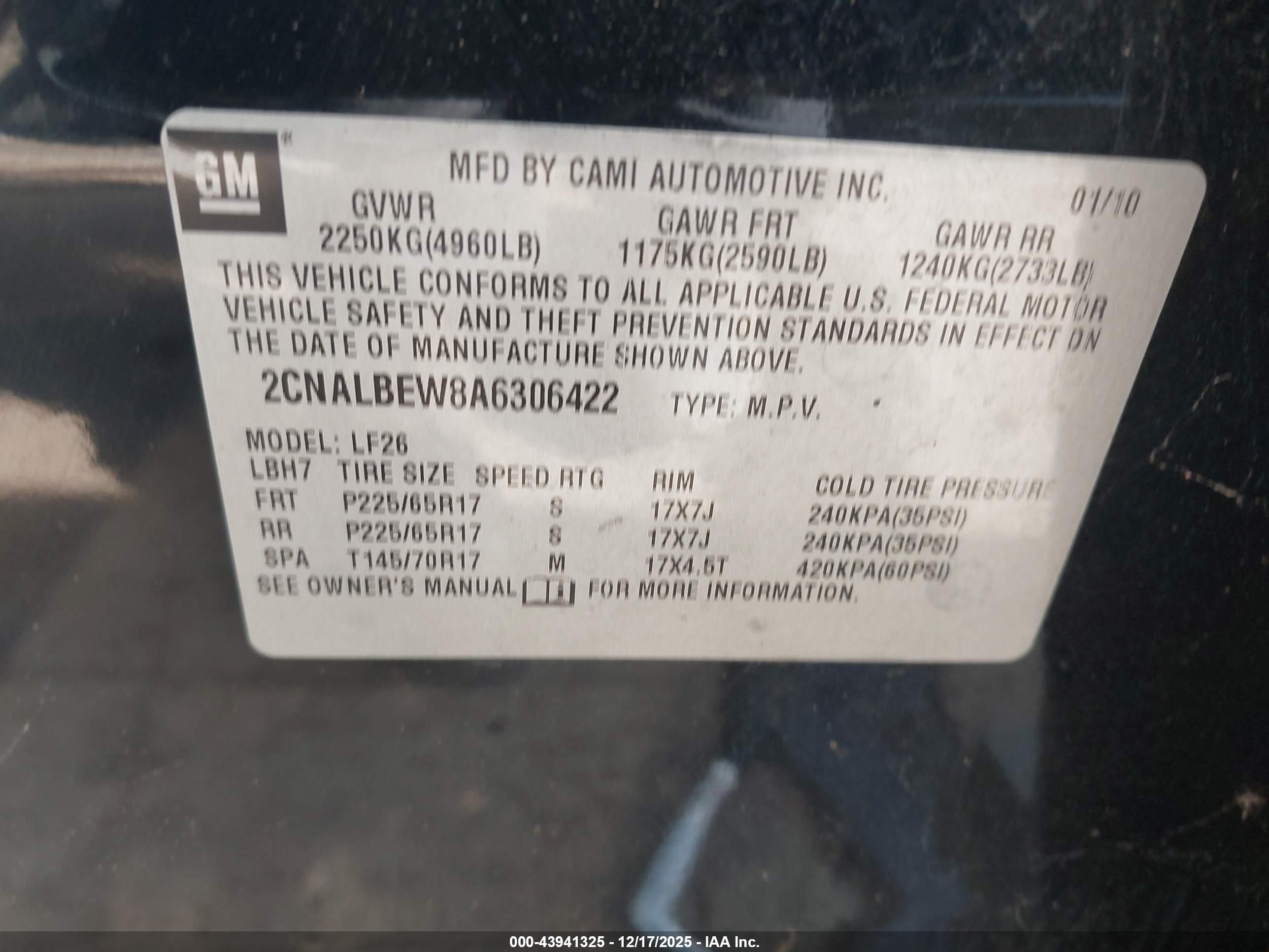 CHEVROLET EQUINOX image 9