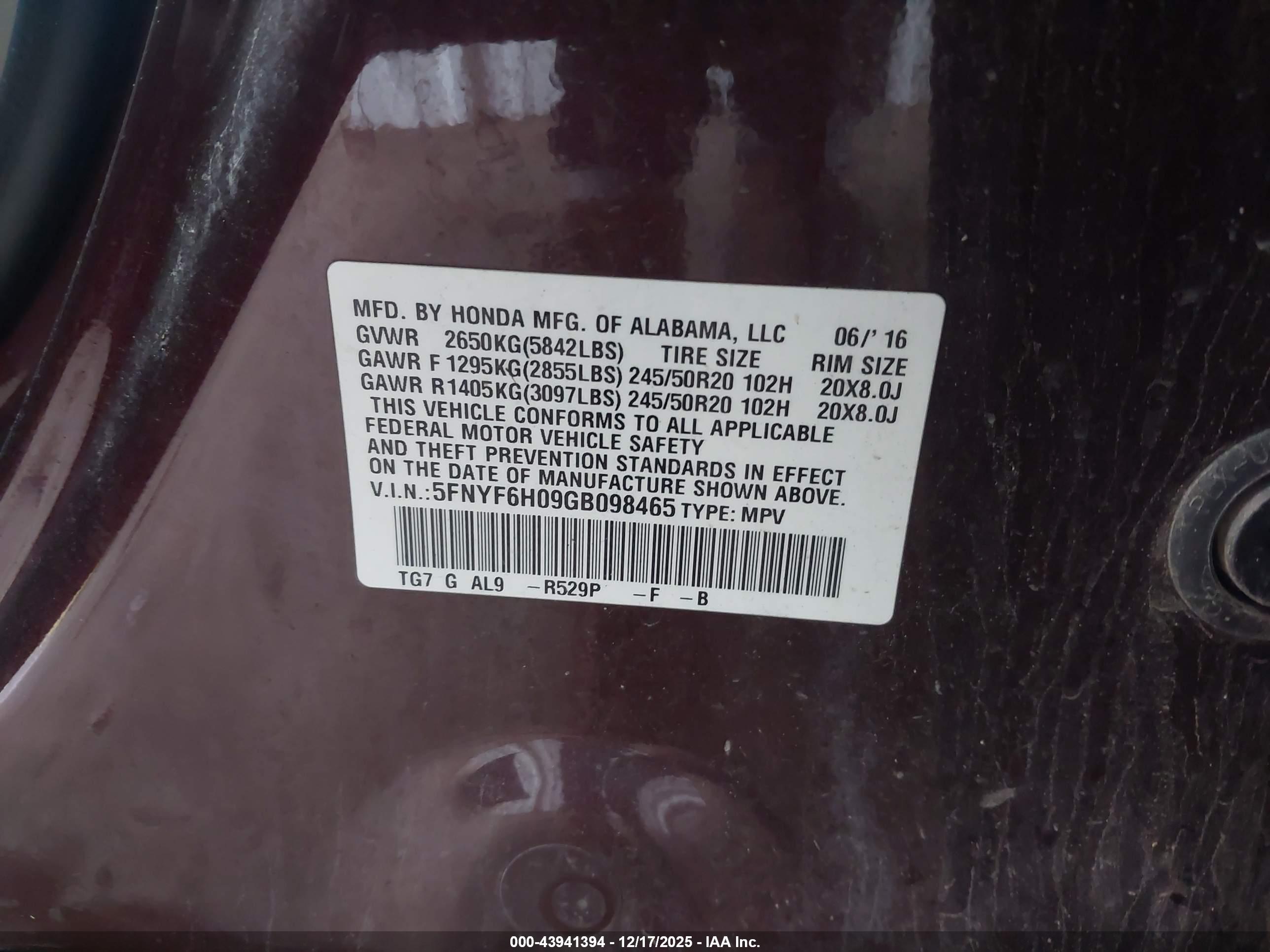 HONDA PILOT image 9