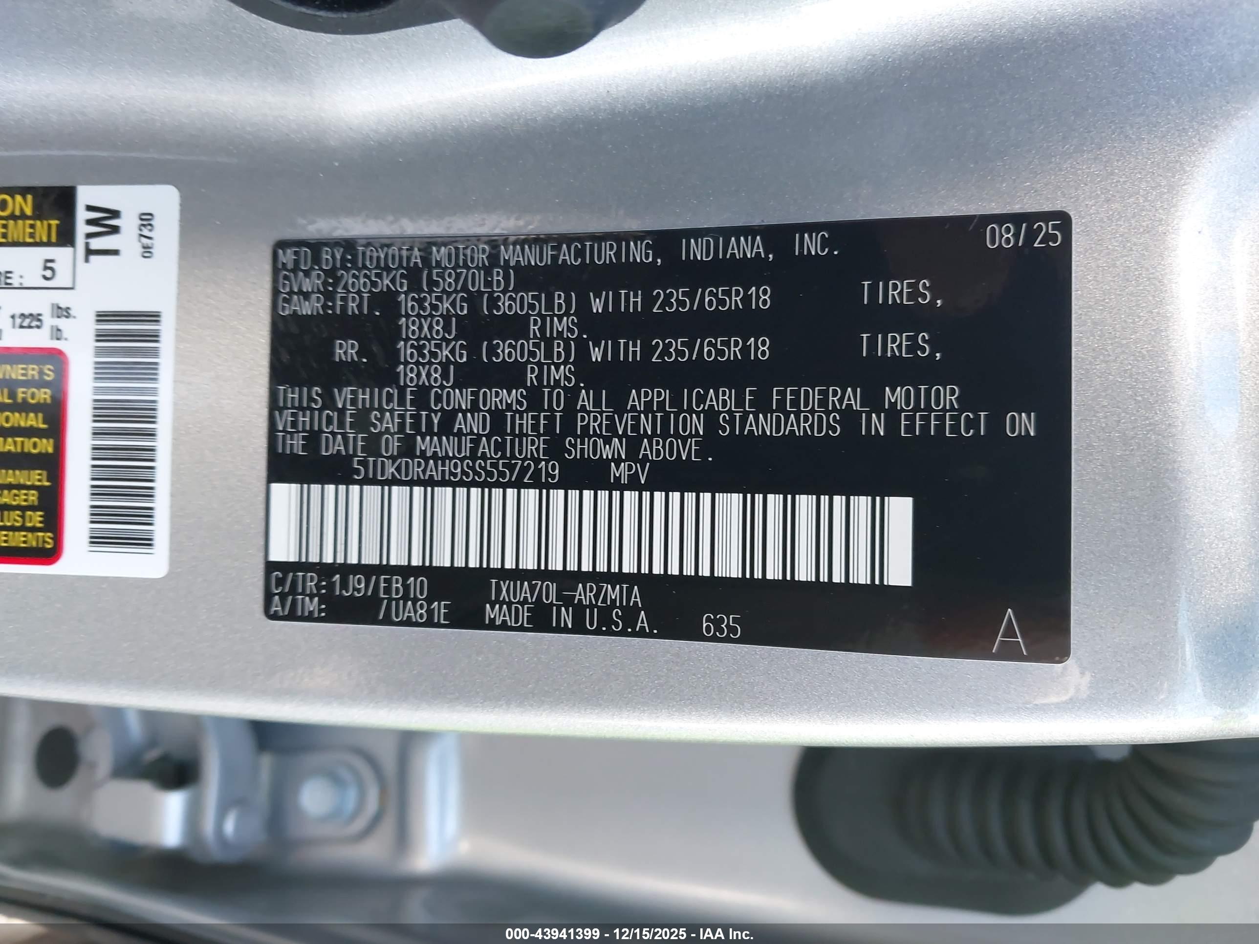 TOYOTA HIGHLANDER image 9