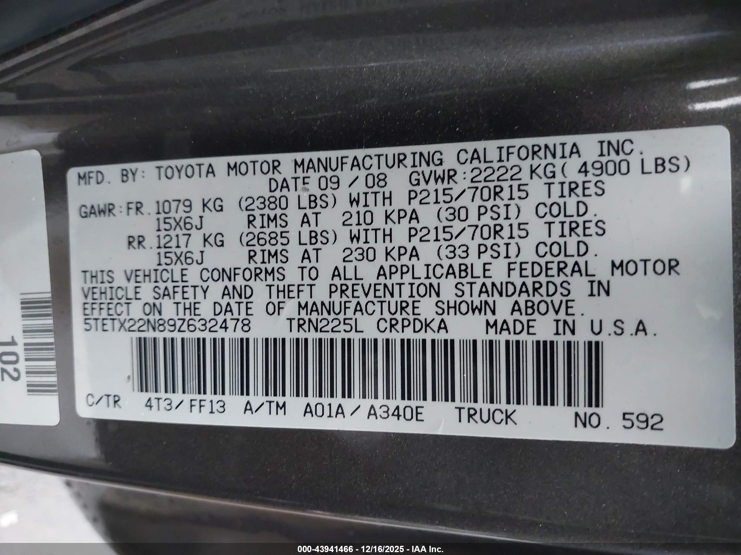 TOYOTA TACOMA image 9