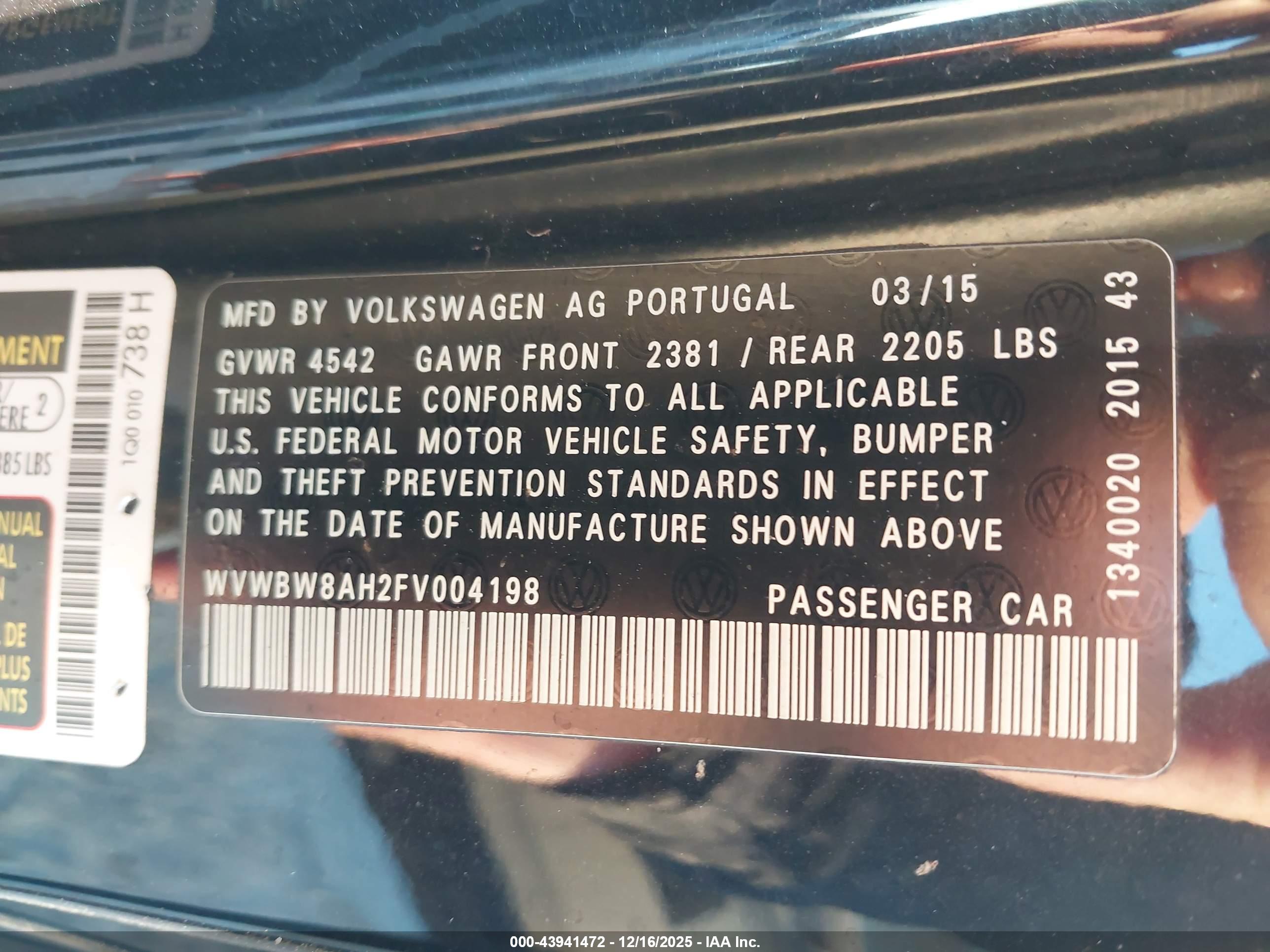VOLKSWAGEN EOS image 9
