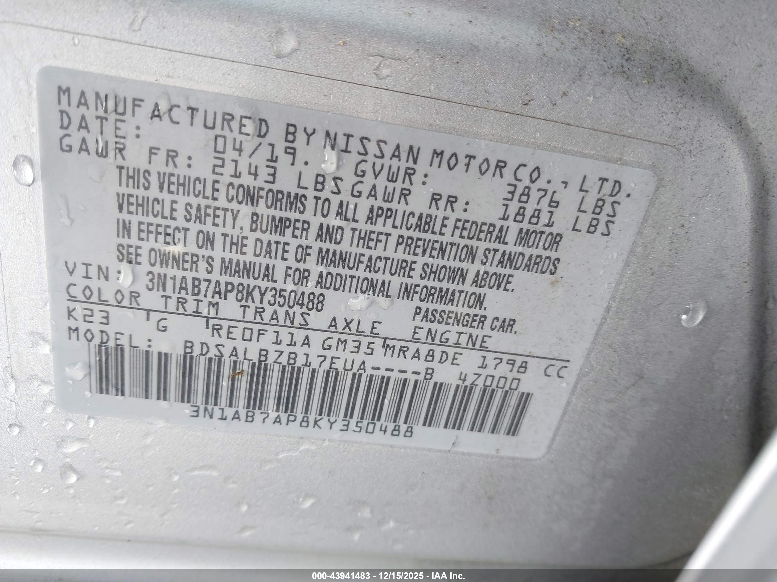 NISSAN SENTRA image 9
