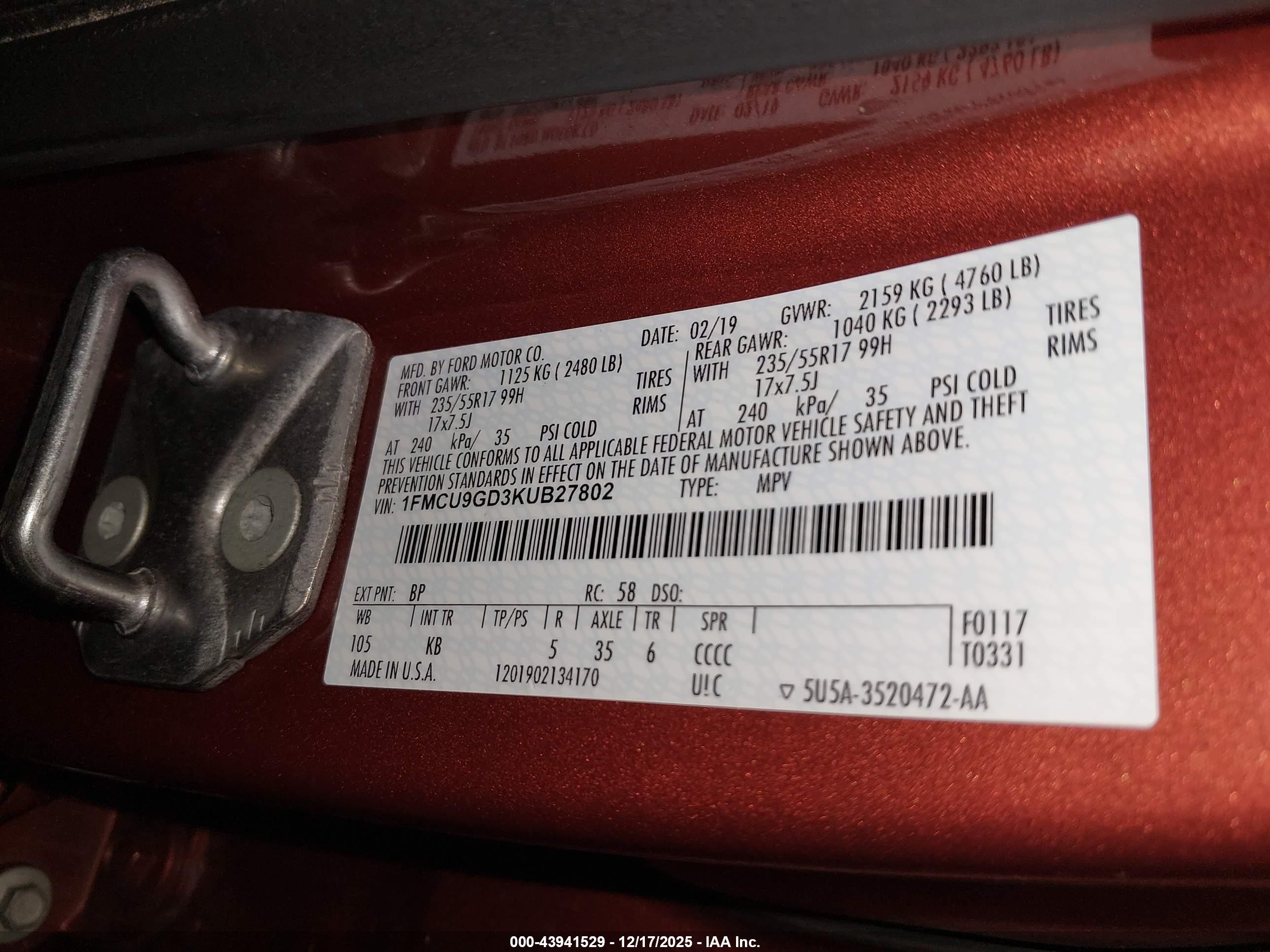 FORD ESCAPE image 9