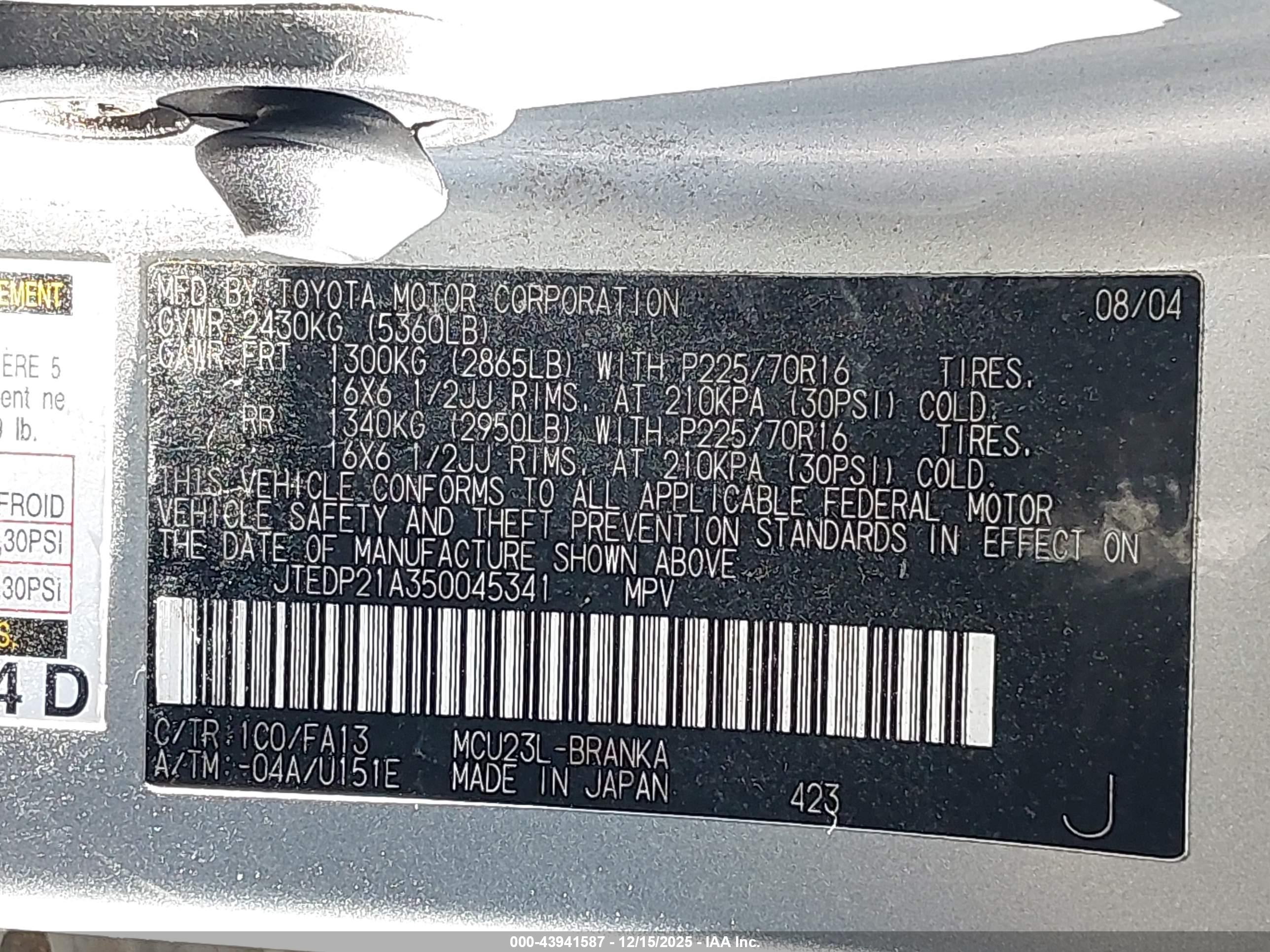 TOYOTA HIGHLANDER image 9