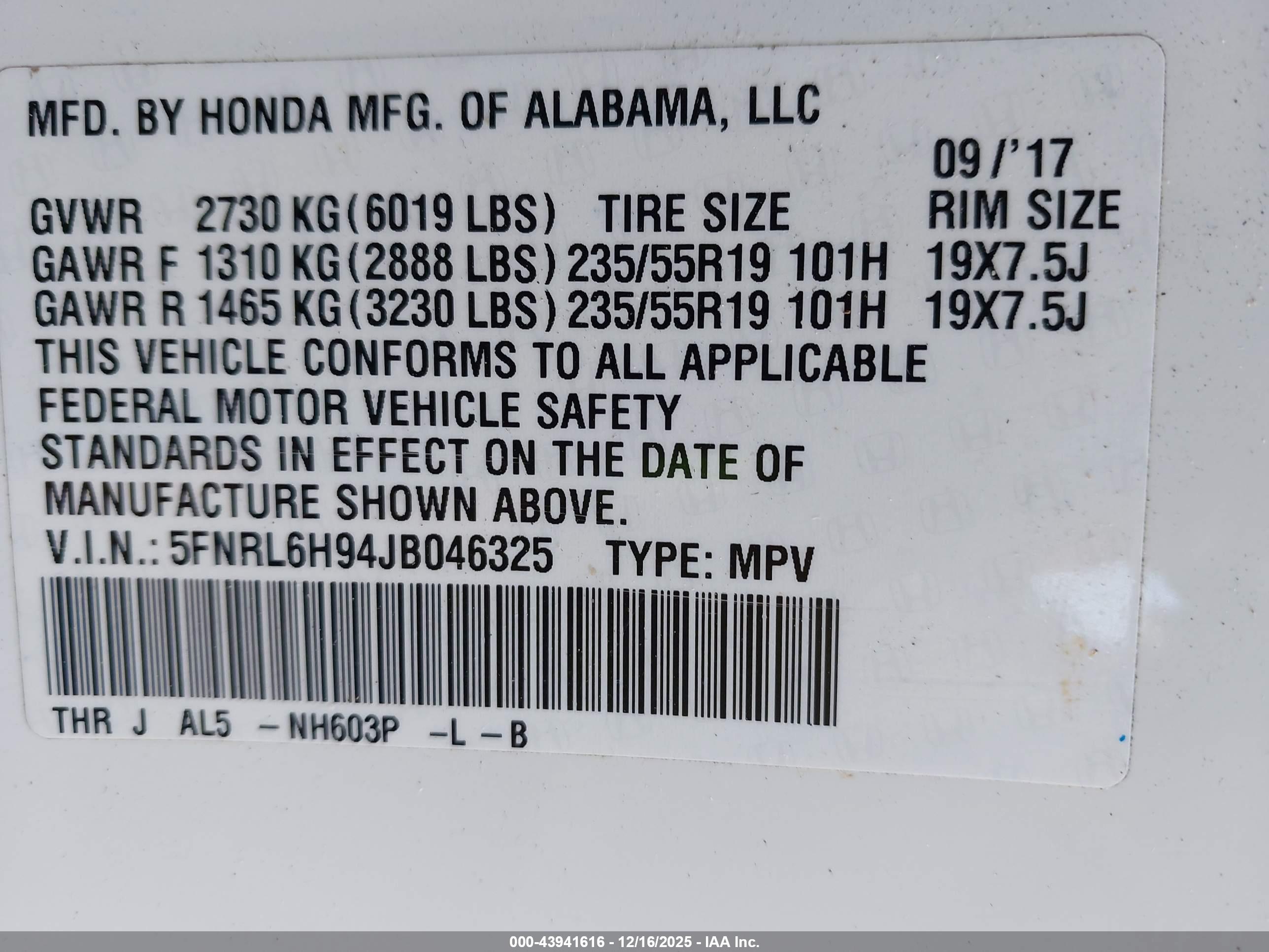 HONDA ODYSSEY image 9