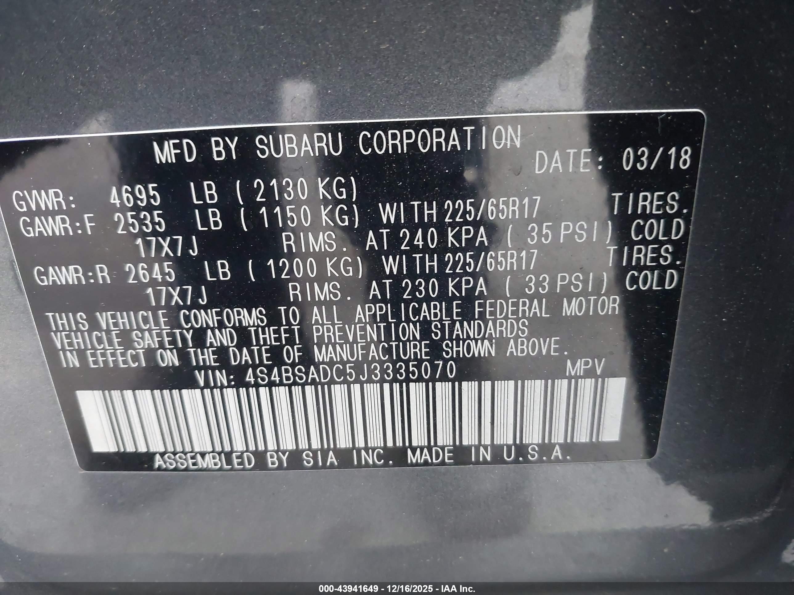 SUBARU OUTBACK image 9