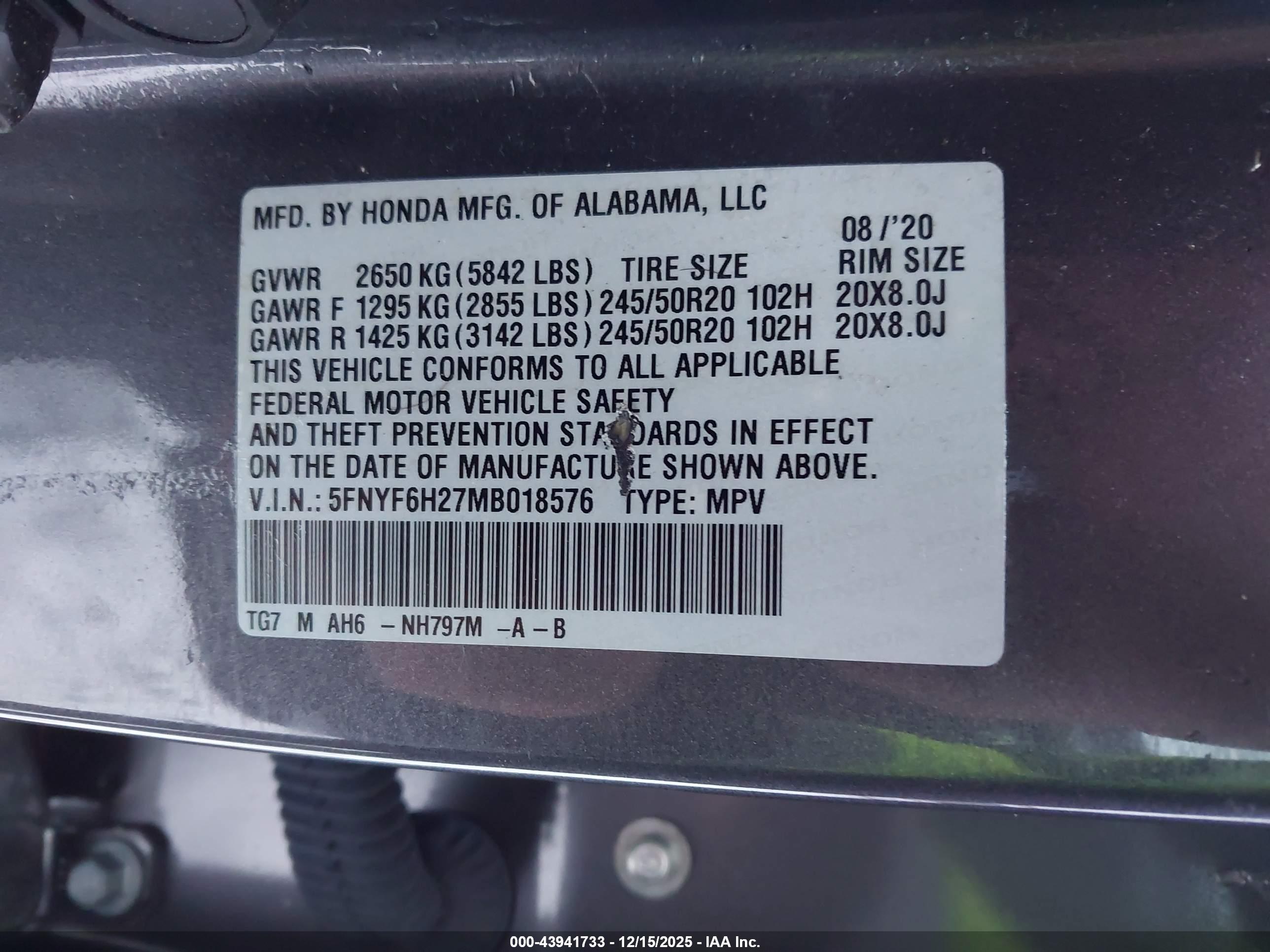 HONDA PILOT image 9