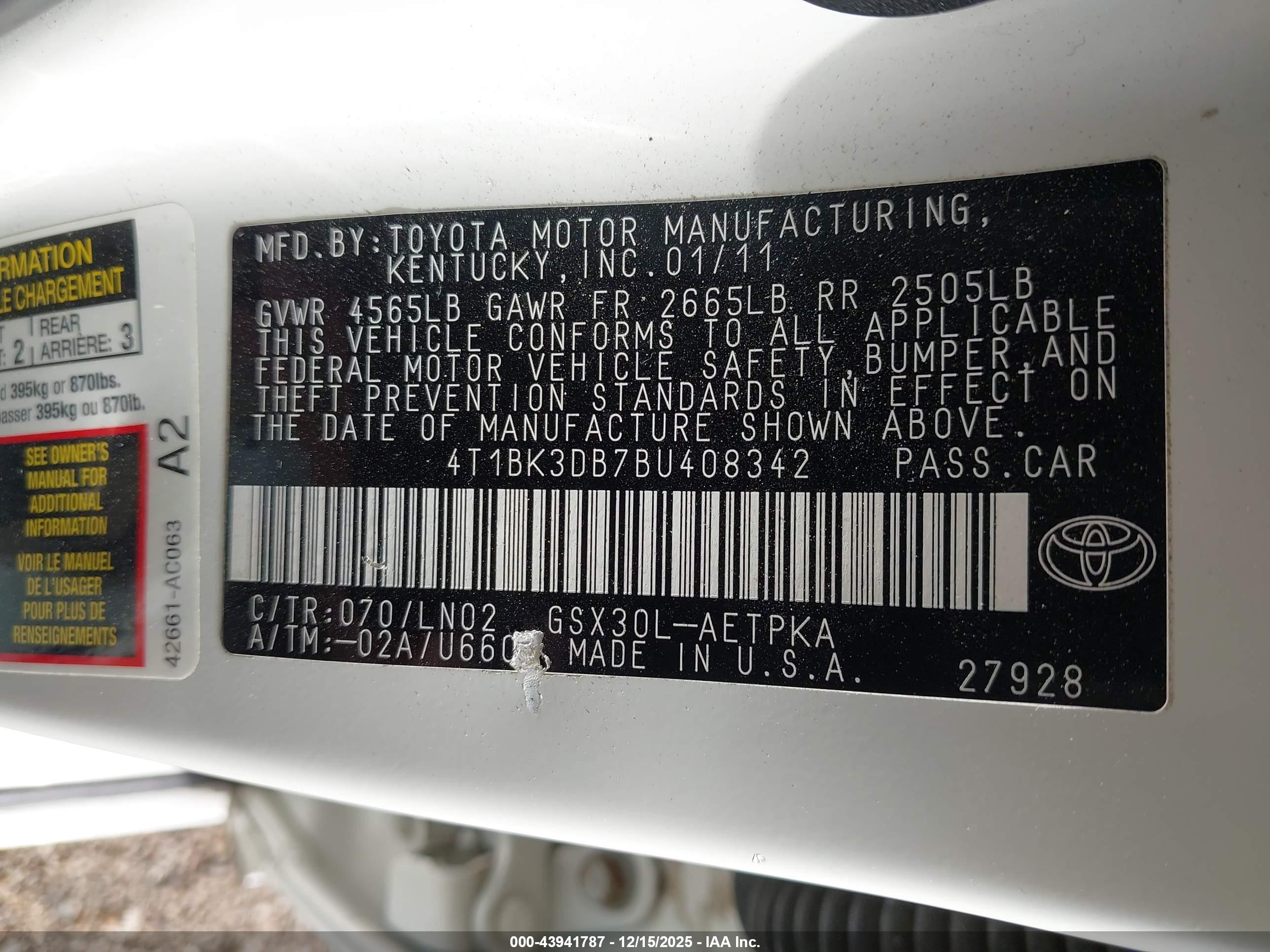 TOYOTA AVALON image 9