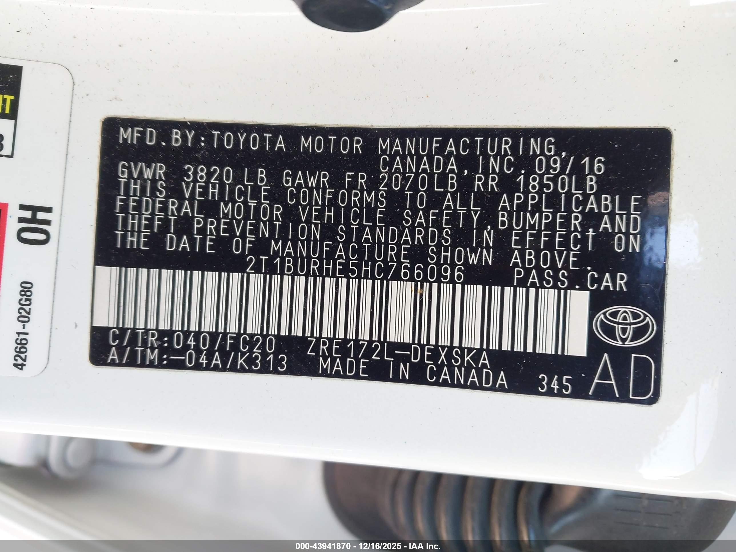 TOYOTA COROLLA image 9