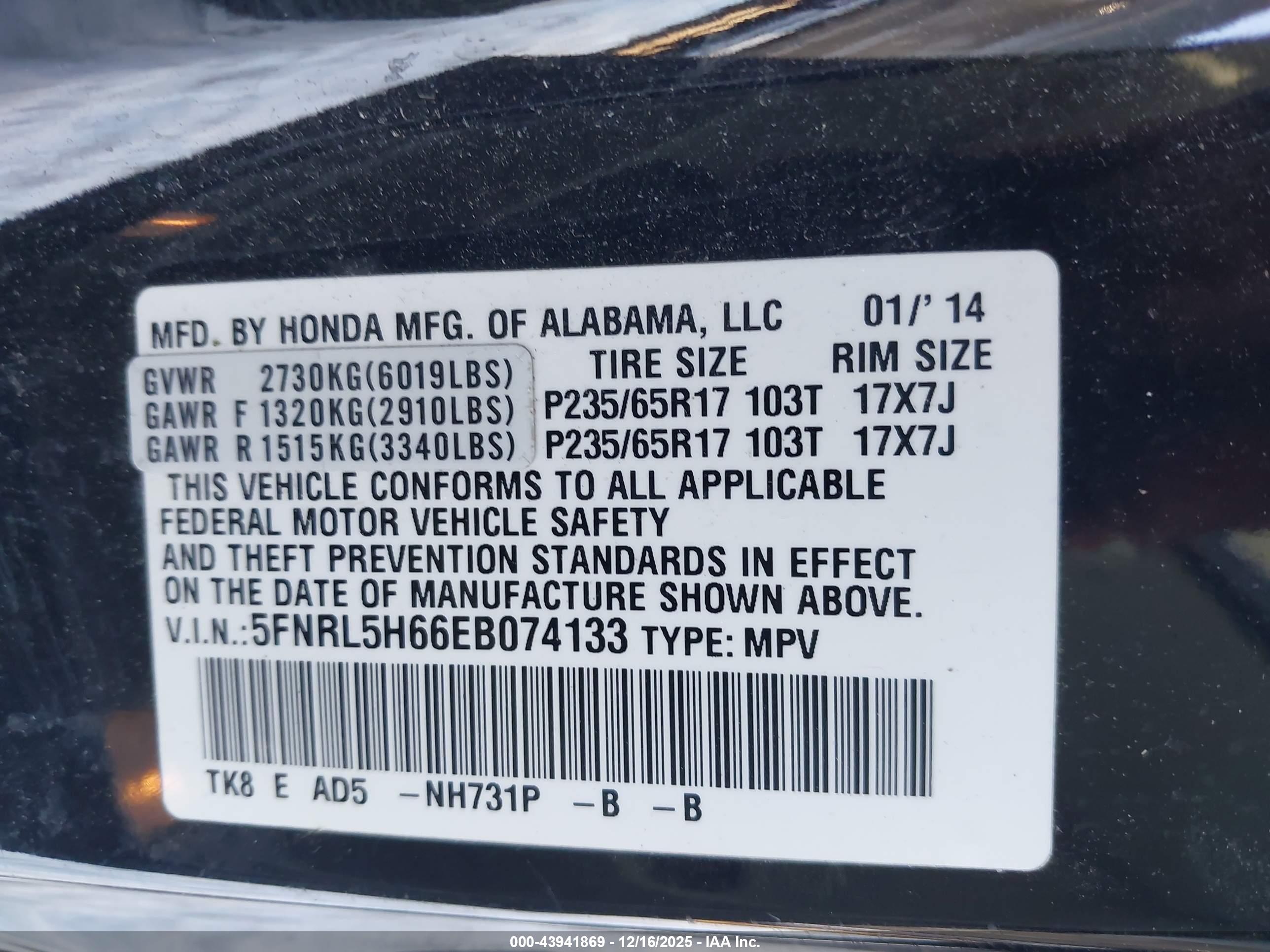 HONDA ODYSSEY image 9