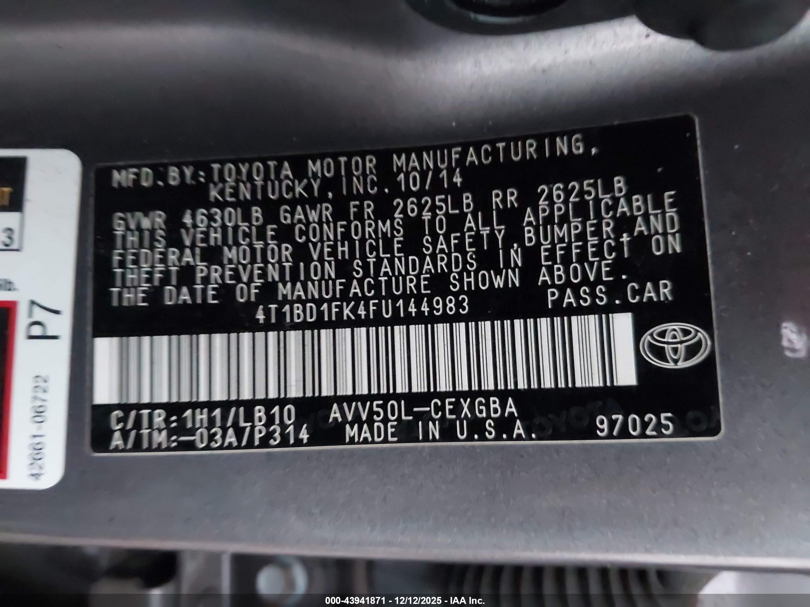 TOYOTA CAMRY image 9