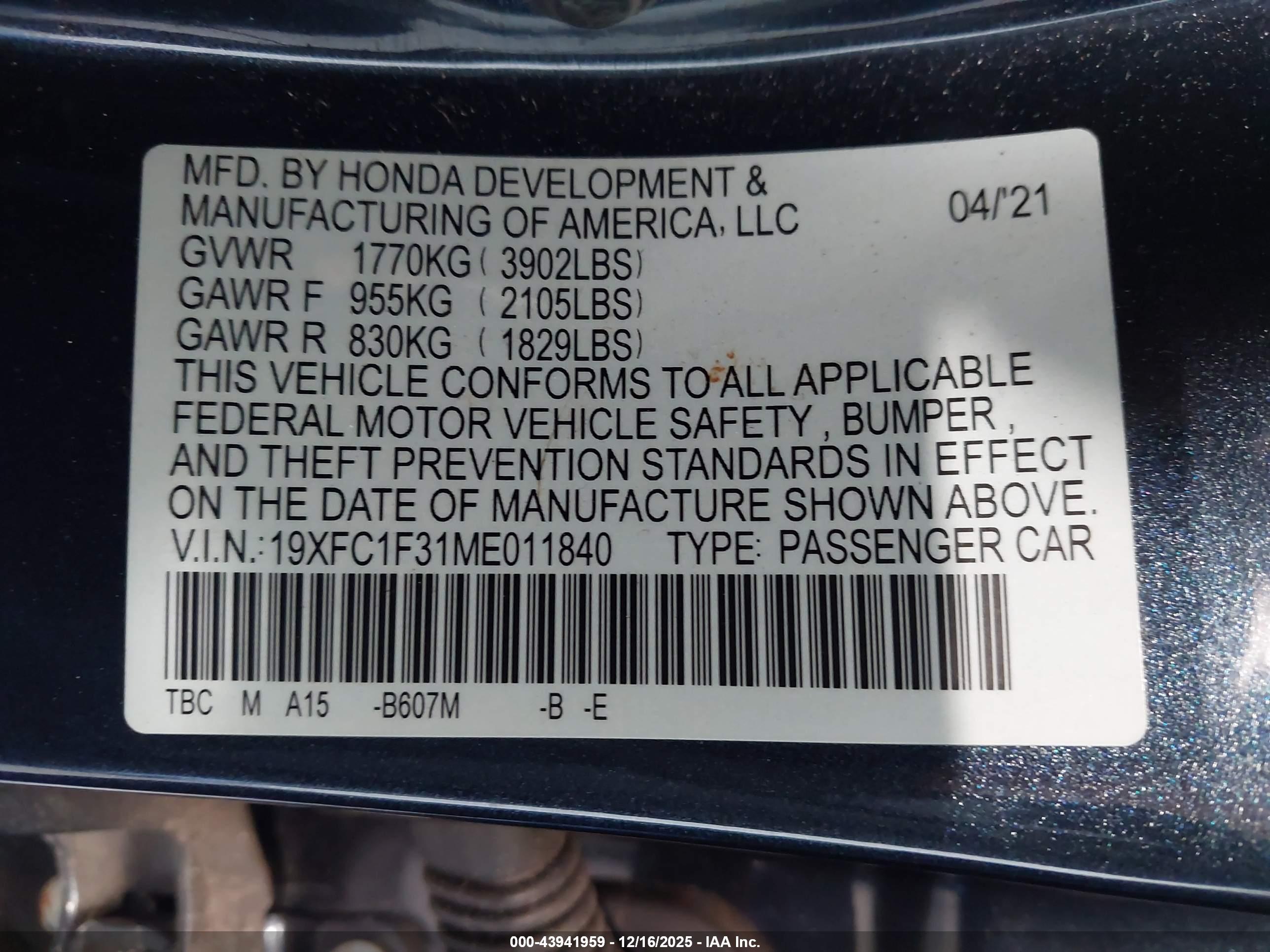 HONDA CIVIC image 9