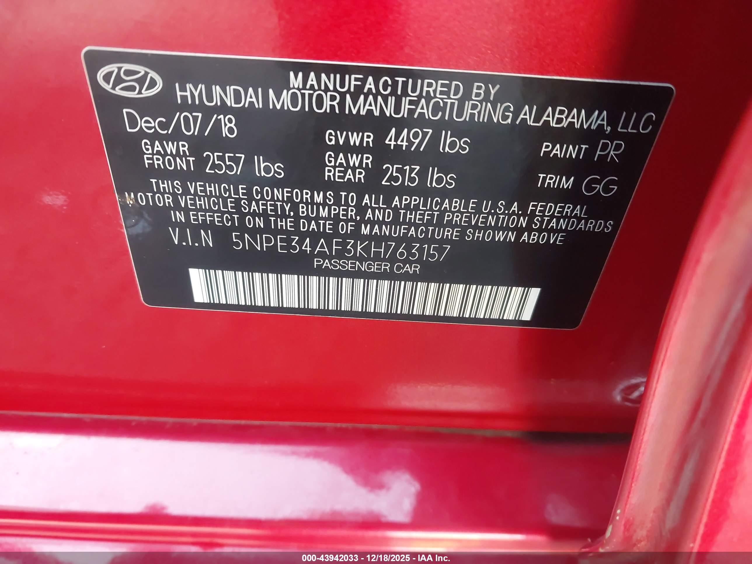 HYUNDAI SONATA image 9